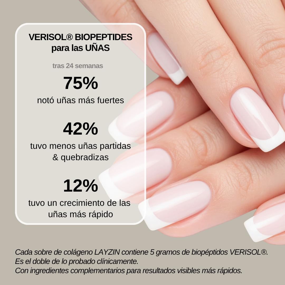 Polvo de Colágeno para Mujeres con Colágeno Verisol®, Ácido Hialurónico y Vitamina C – Fórmula de Belleza Anti-Edad para el Rejuvenecimiento de la Piel y para Cabello y Uñas – 90 Sobres, Unisex