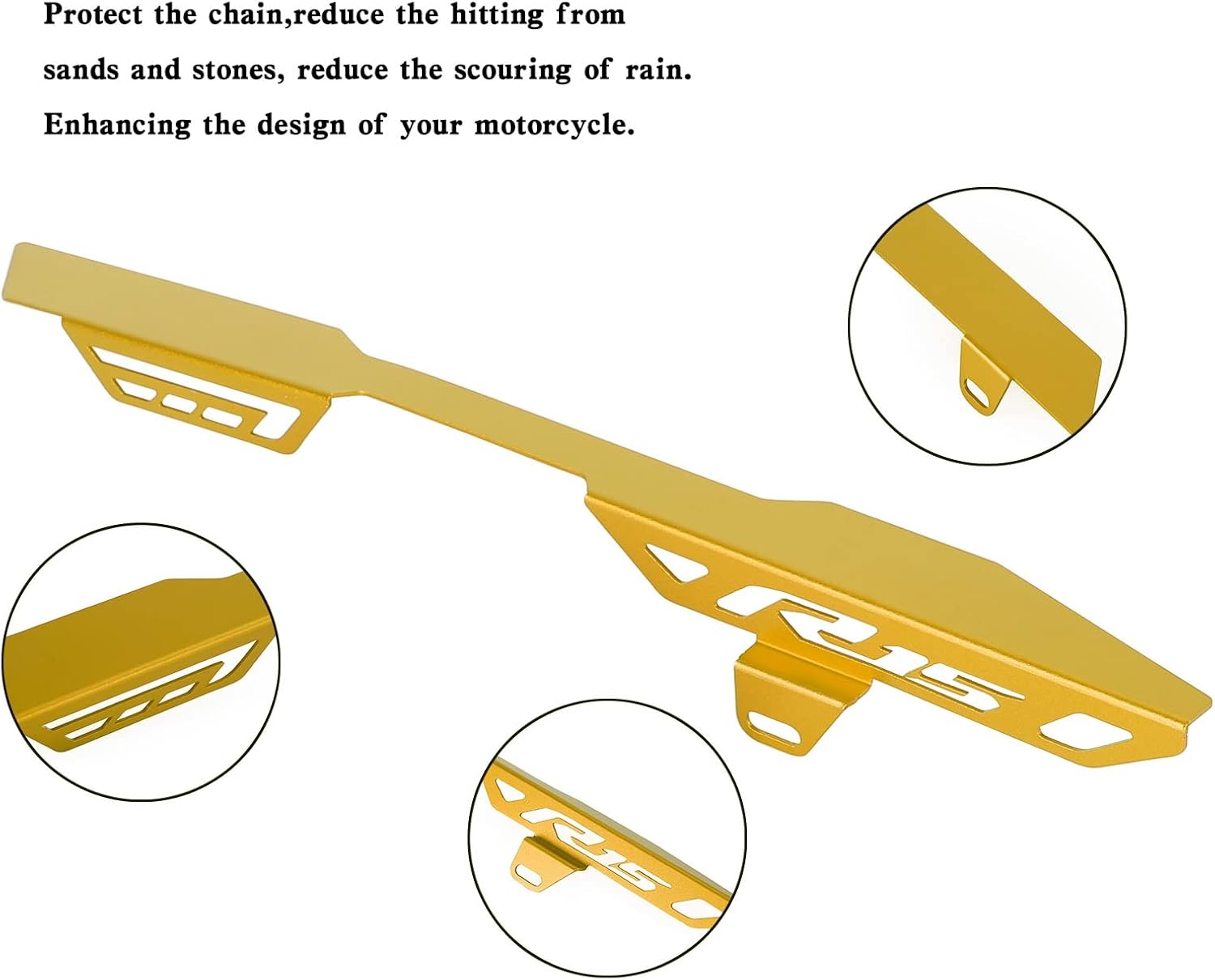 Areyourshop Rear Chain Guard Cover fit for YAMAHA YZF-R15 V3 2017 2018 2019 Gold