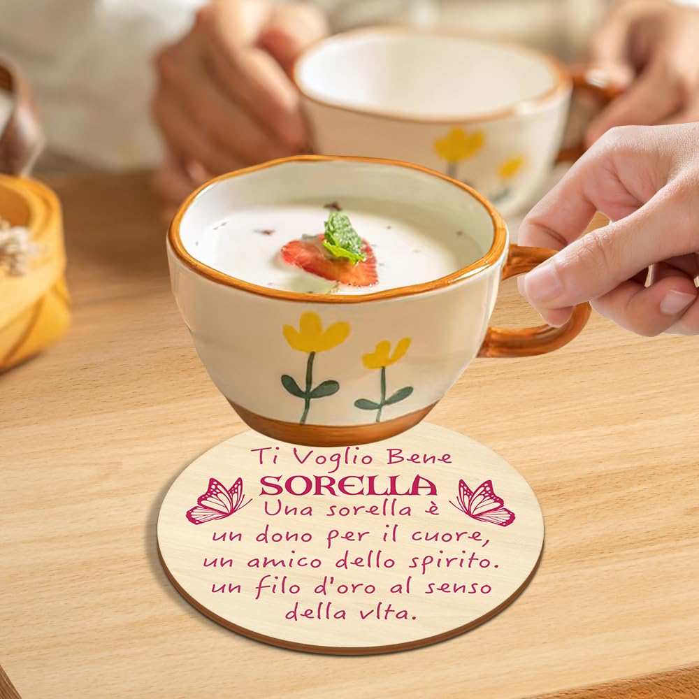 6 PCS SOTTOBICCHIERE in Sughero Regalo Compleanno Stile Europeo EUR 13