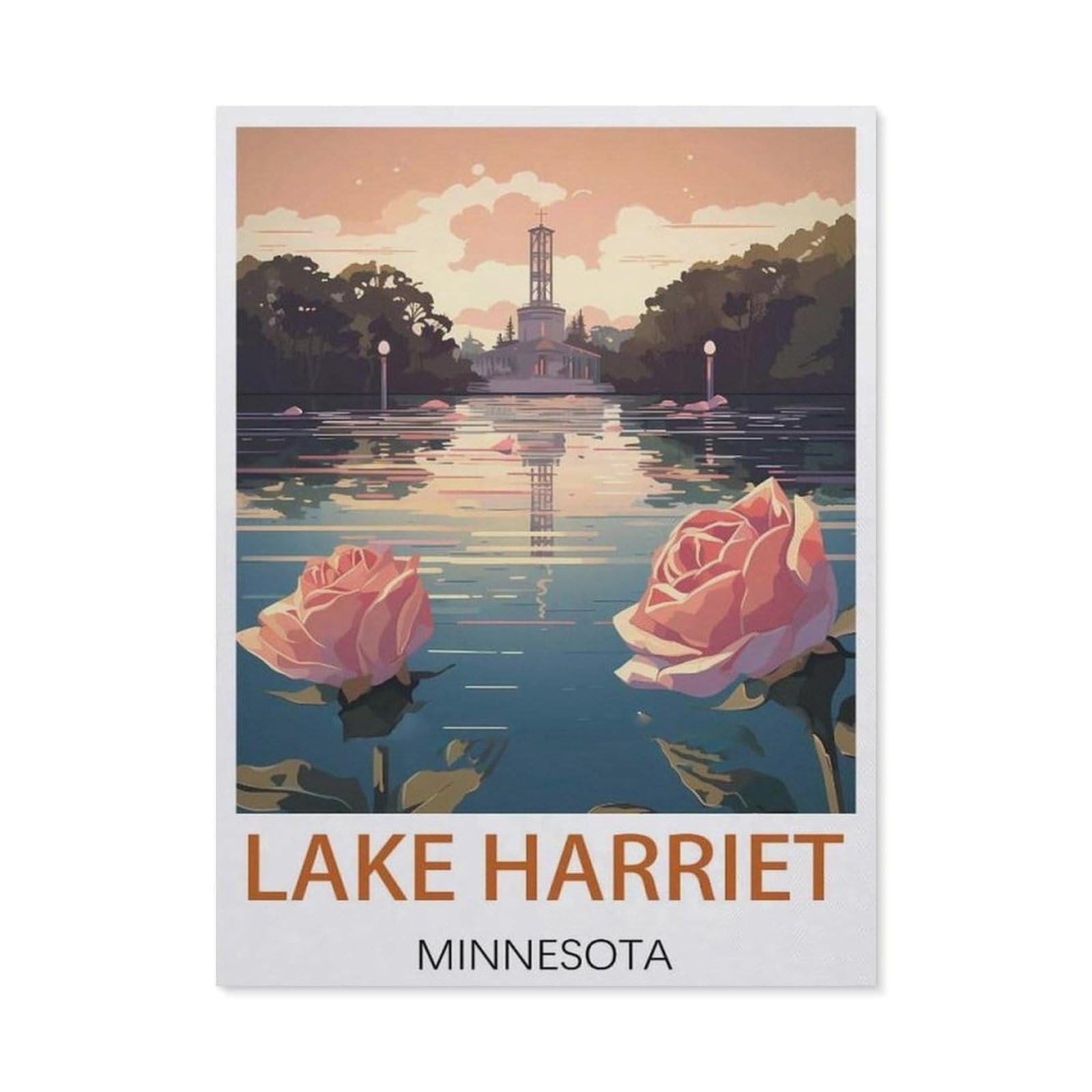 Lake Harriet Minnesota,Puzzle 1000 Pieces Paper Puzzle Adult Children'S Educational Toy Family Decompression Game(38x26cm)-EY28 — image 1