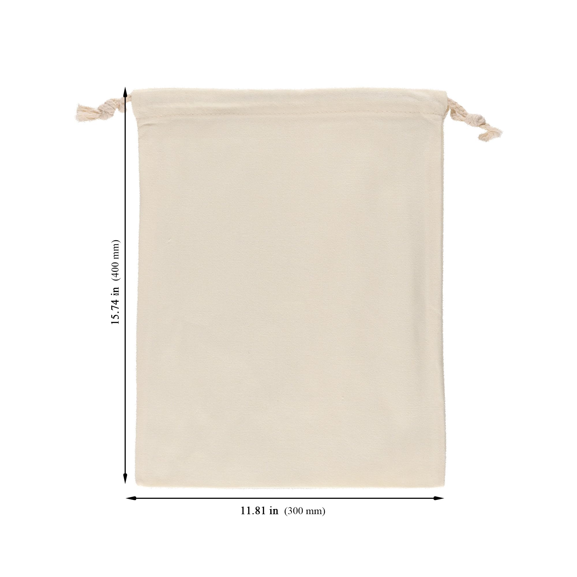 15 sacchetti in tela con coulisse, 30 x 40 cm, sacchetti con coulisse, sacchetti di tela con coulisse media per conservazione, pane, vestiti, borse in tessuto bianco beige per fai da te
