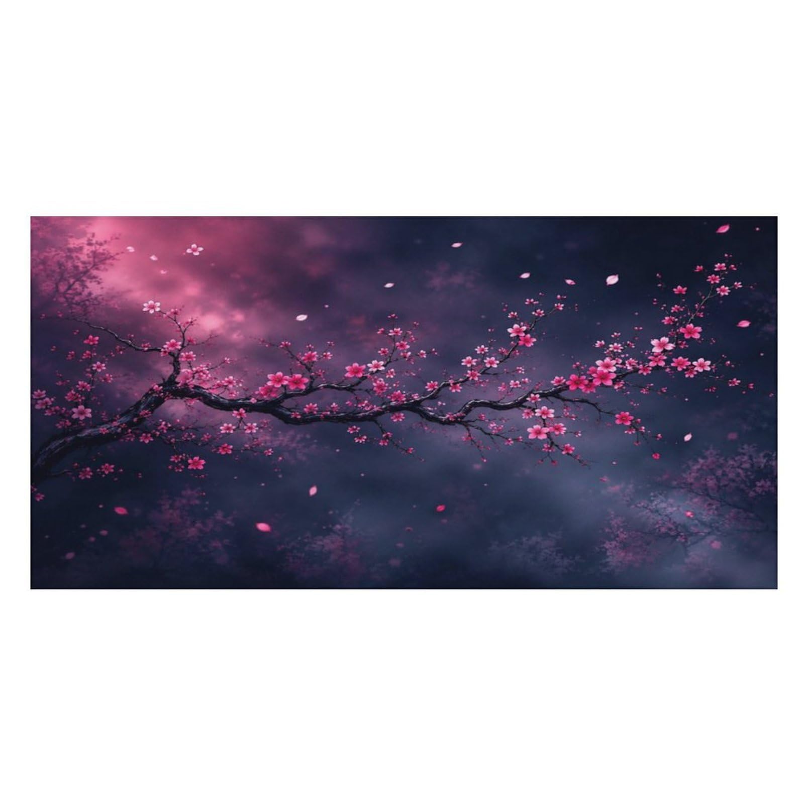 Anceky Cherry Blossom Branch Night Sky Oversized Beach Towel Quick Dry Sand Free Microfiber Travel Towel Lightweight Multi Purpose Beach Blanket Pool Gym Bath Towel 63x31 in