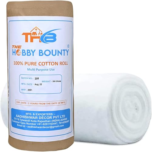 Miniatura 17 de Rollo de algodón acolchado suave y absorbente de algodón removedor de maquillaje en un fácil de rasgar y usar para proyectos de arte, embalaje