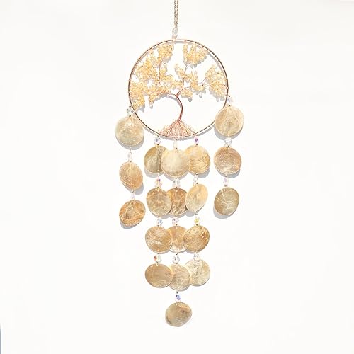 Miniatura 27 de Atrapasueños de piedras preciosas de ágata con 7 chakras, árbol de la vida, atrapasueños con piedras de cristal, decoración de pared hecha a mano