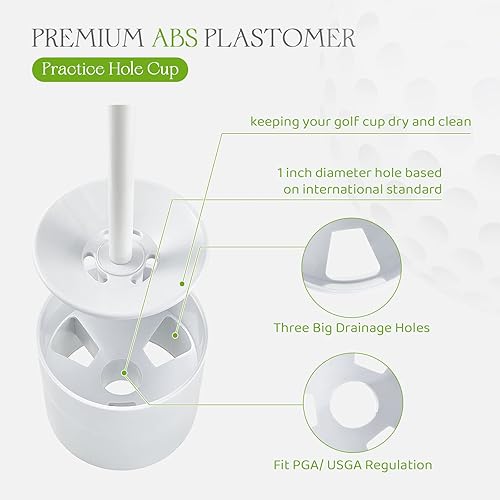 Miniatura 3 de Leitee Taza de golf para práctica de práctica de agujero verde ABS plástico para patio trasero al aire libre