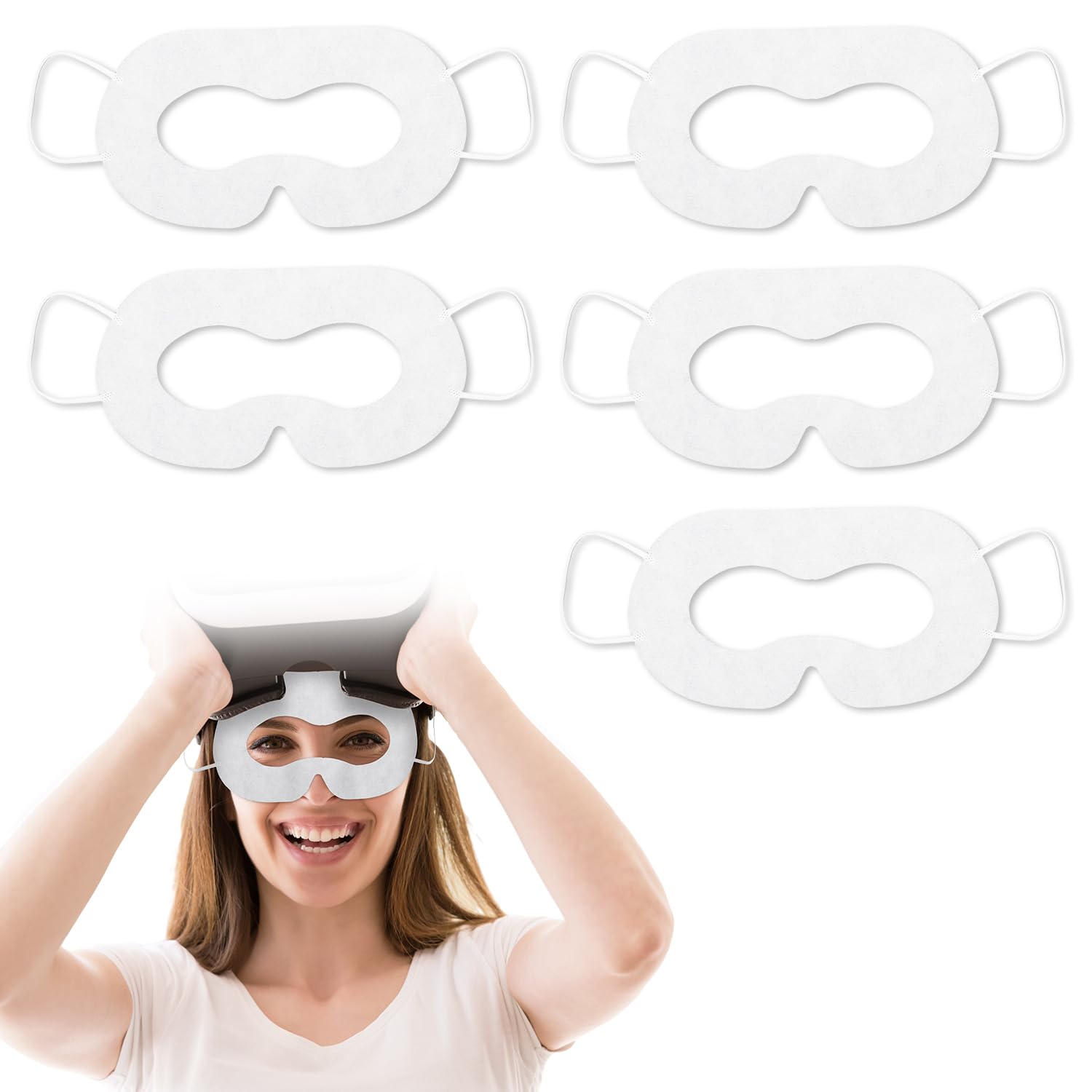 100 máscaras protectoras contra el sudor de realidad virtual, banda de sudor transpirable, máscara de ojos VR compatible con Oculus Meta Quest 3 VR máscara de ojos para Quest 2 Apple Vision