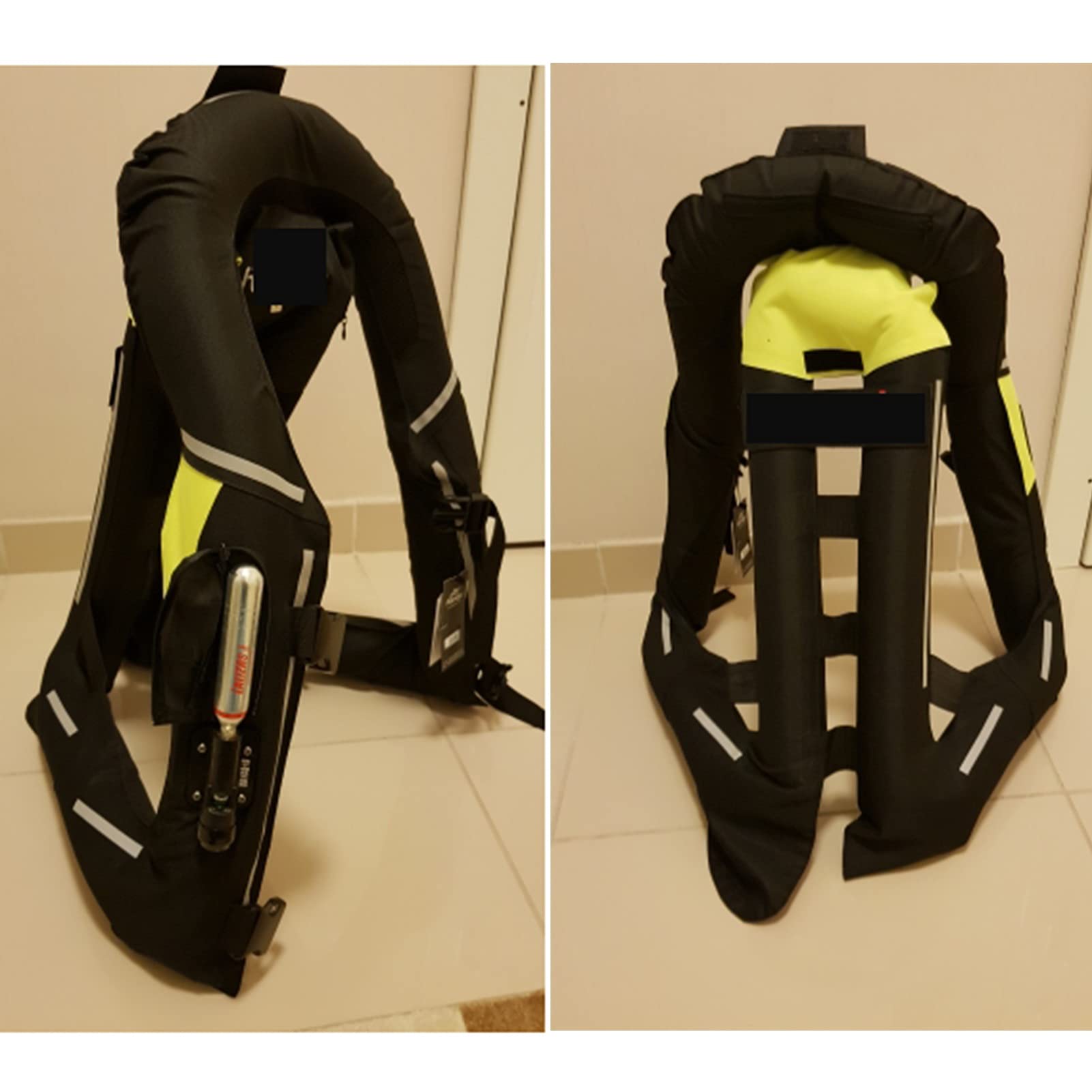 Alta Visibilidad, Chaleco De Airbag De La Motocicleta. Chaleco De Airbag Con Forro Trasero Desmontable Adecuado for Motocicletas Al Aire Libre, Bicicletas, Equitación, Etc.