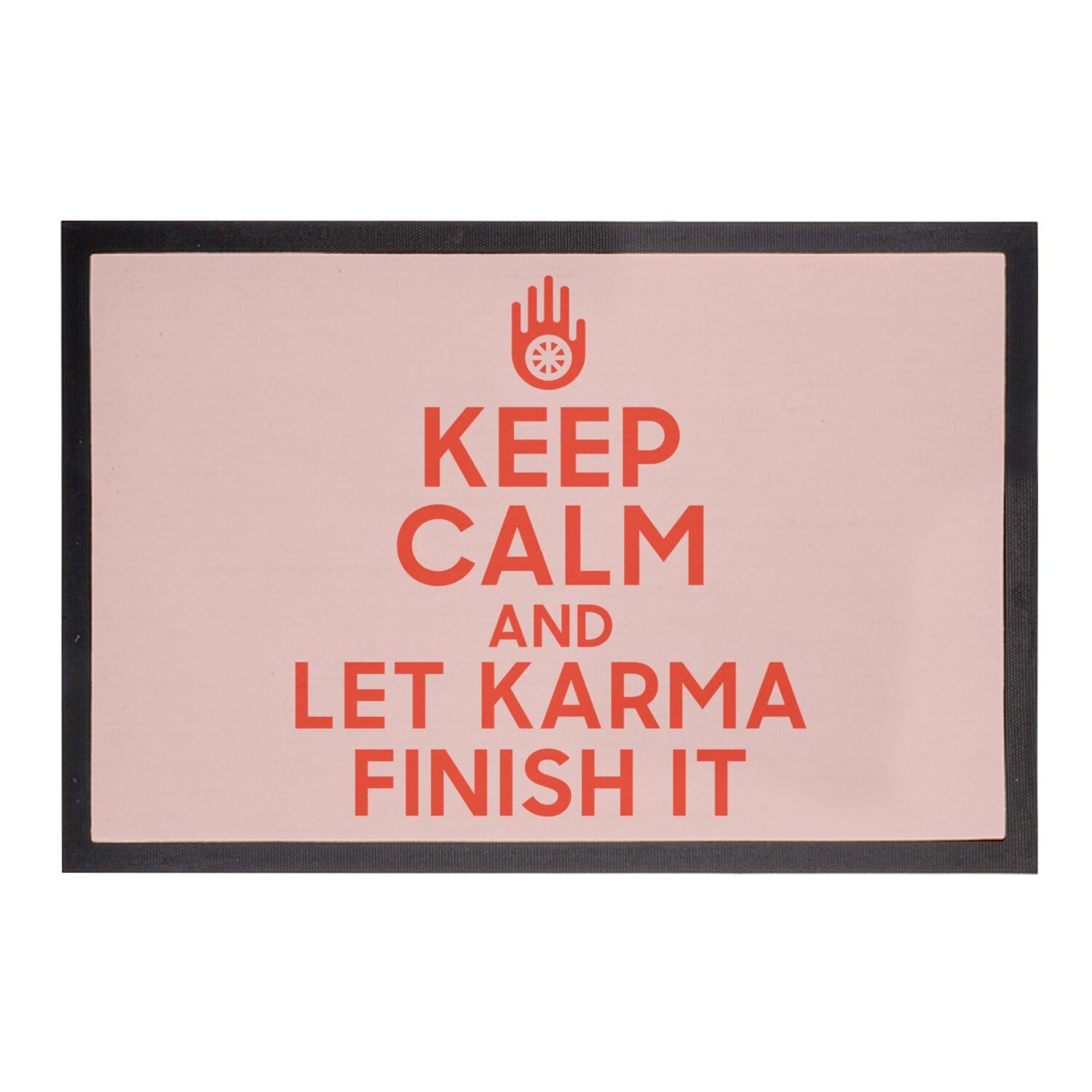 Paillasson Rose Keep Calm pour Entrée Maison et Studio de Yoga 75x50cm