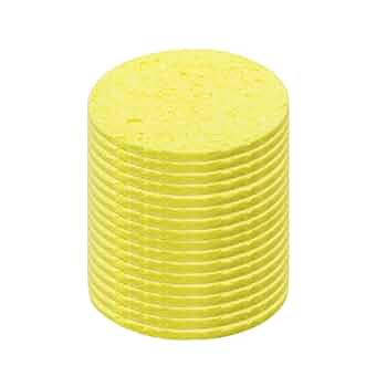 Sourcing Map 15PCS Soldering Sponge 50mm Round Blue Cleaning Pad Welding Tip Iron Replacement For Cleaning Soldering Iron 3mm Natural Thickness 14mm