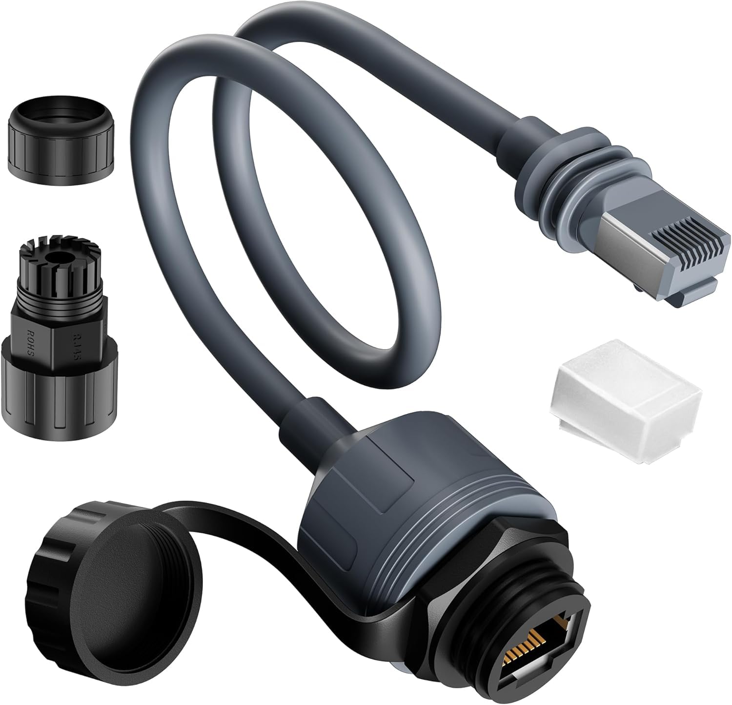 Starlink Adapter Ethernet - Wodoodporny przedłużacz kabla Starlink dla Gen 3/Mini Starlink Standard do złącza RJ45 dla anteny Starlink V3, routera, mini anteny (1 opakowanie)