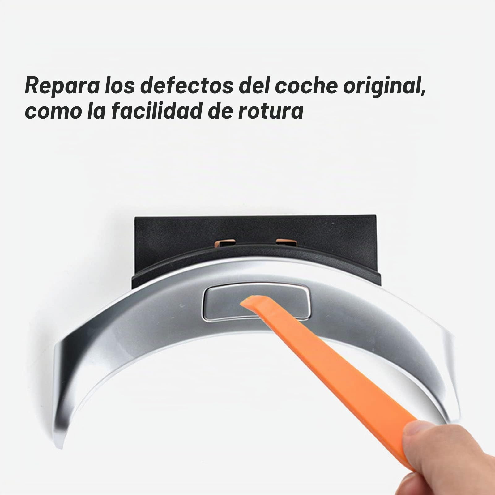 Cubierta del Interruptor del Botón de Liberación de la Caja la de Liberación de la Caja de Almacenamiento del Reposabrazos de la Consola Central 2056803407 2056803307 para W205 C200 C250 (Plata)