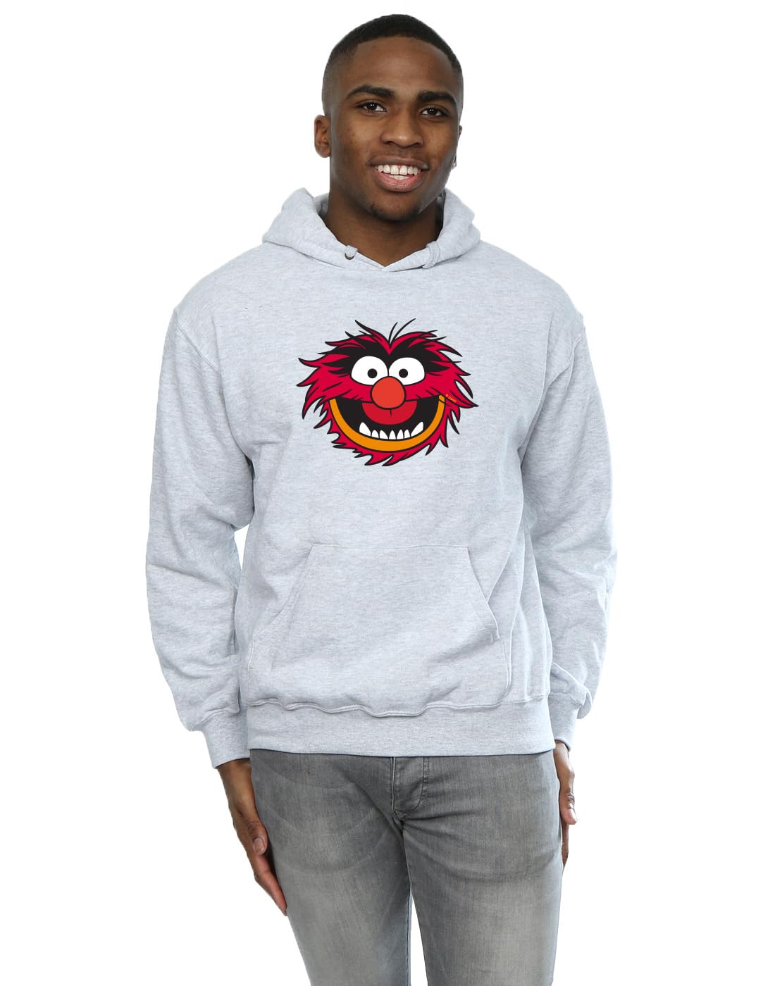 Absolute Cult Men's White Disney The Muppets Animal Head Hoodie X-Large