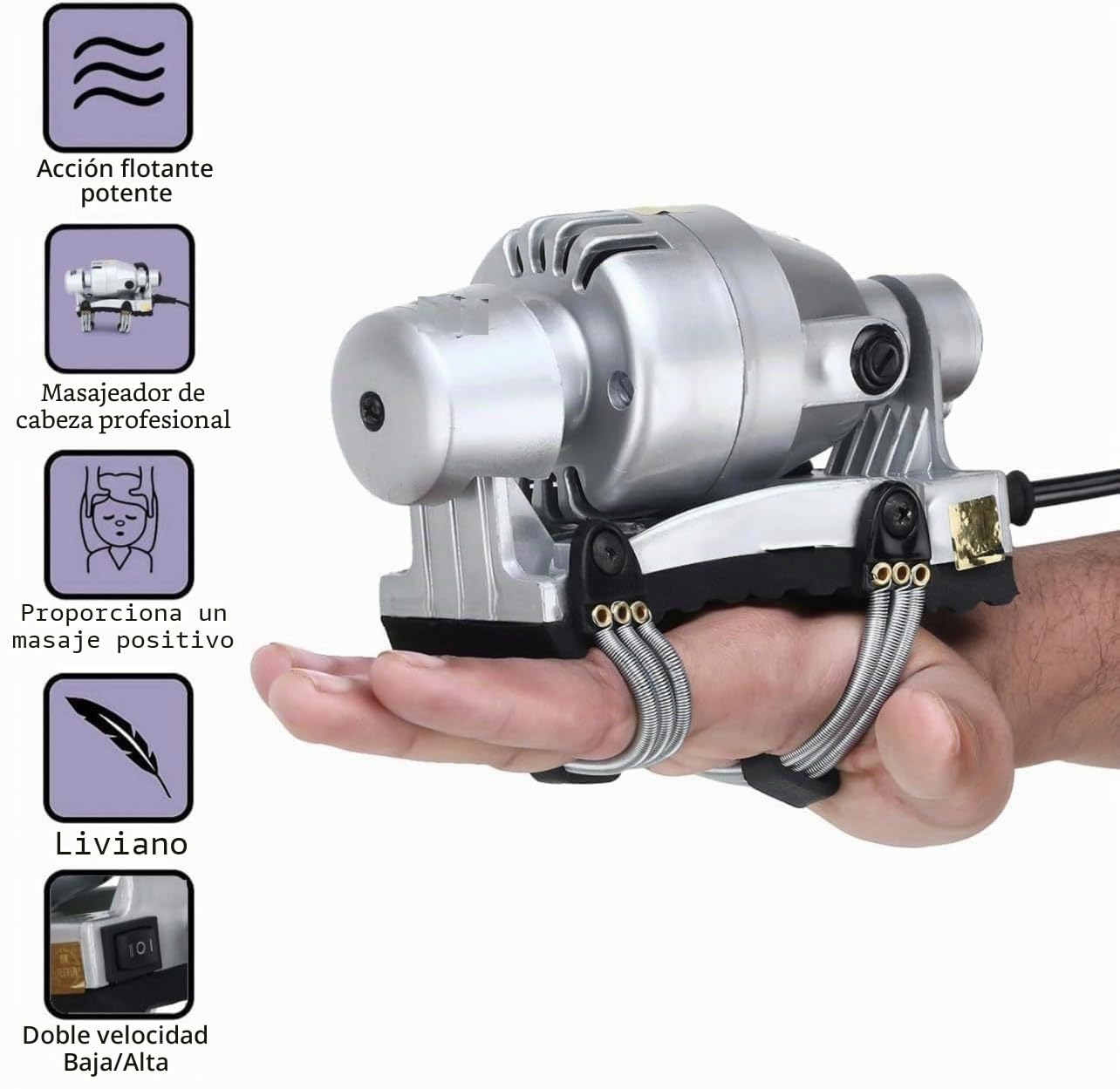 Máquina masajeadora de cabeza AC Speed para cuerpo completo y dispositivo de alivio del dolor