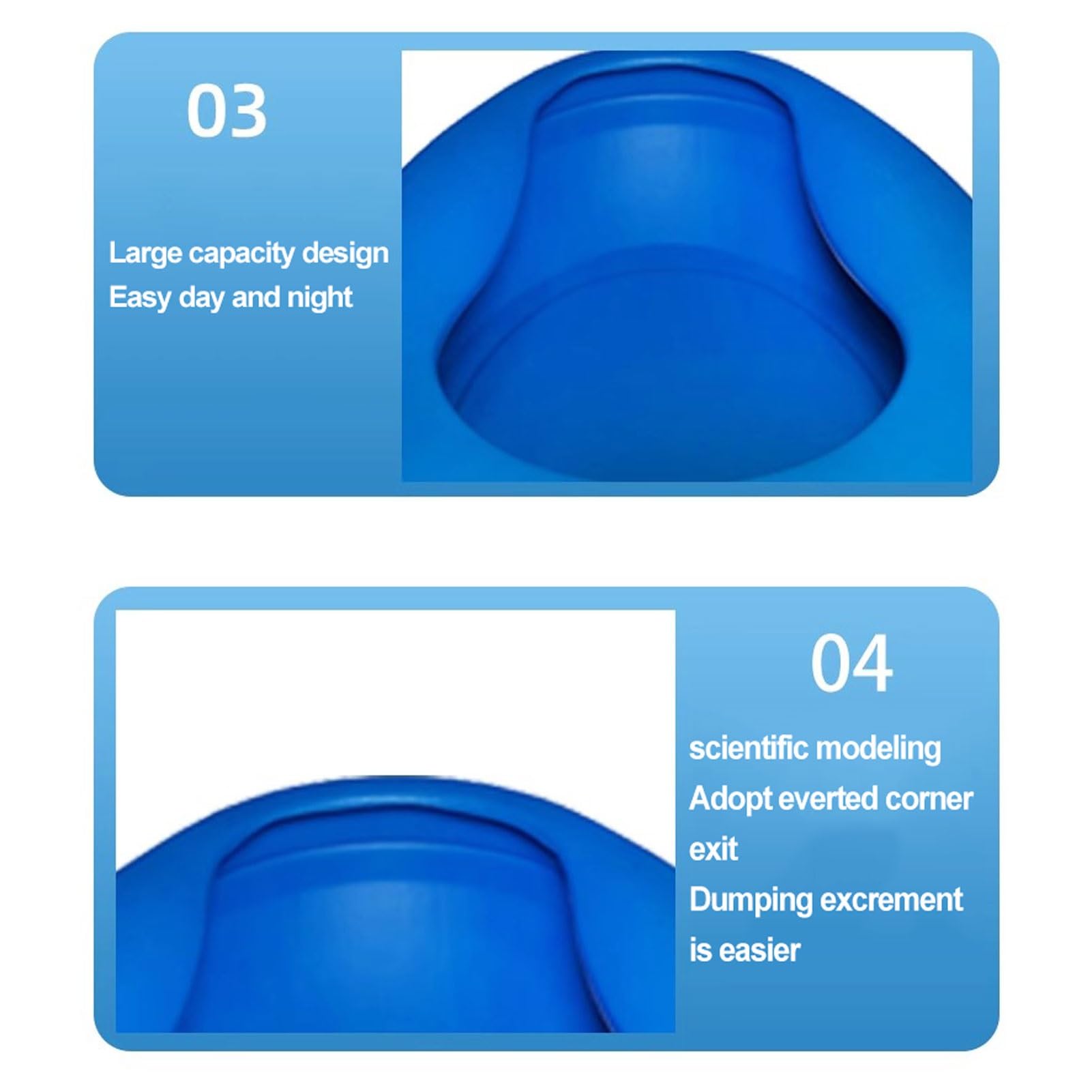 vaso da notte, Padelle in plastica unisex
