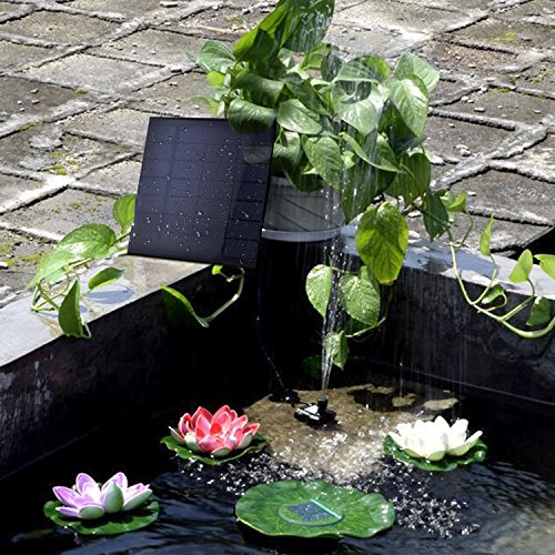 SunTop Mini fontein op zonne-energie, tuinfontein, 7 V, 1,12 W, borstelloze zonnepomp, waterspel, fontein, fonteinpomp, monokristallijn zonnepaneel, fontein - Image 5