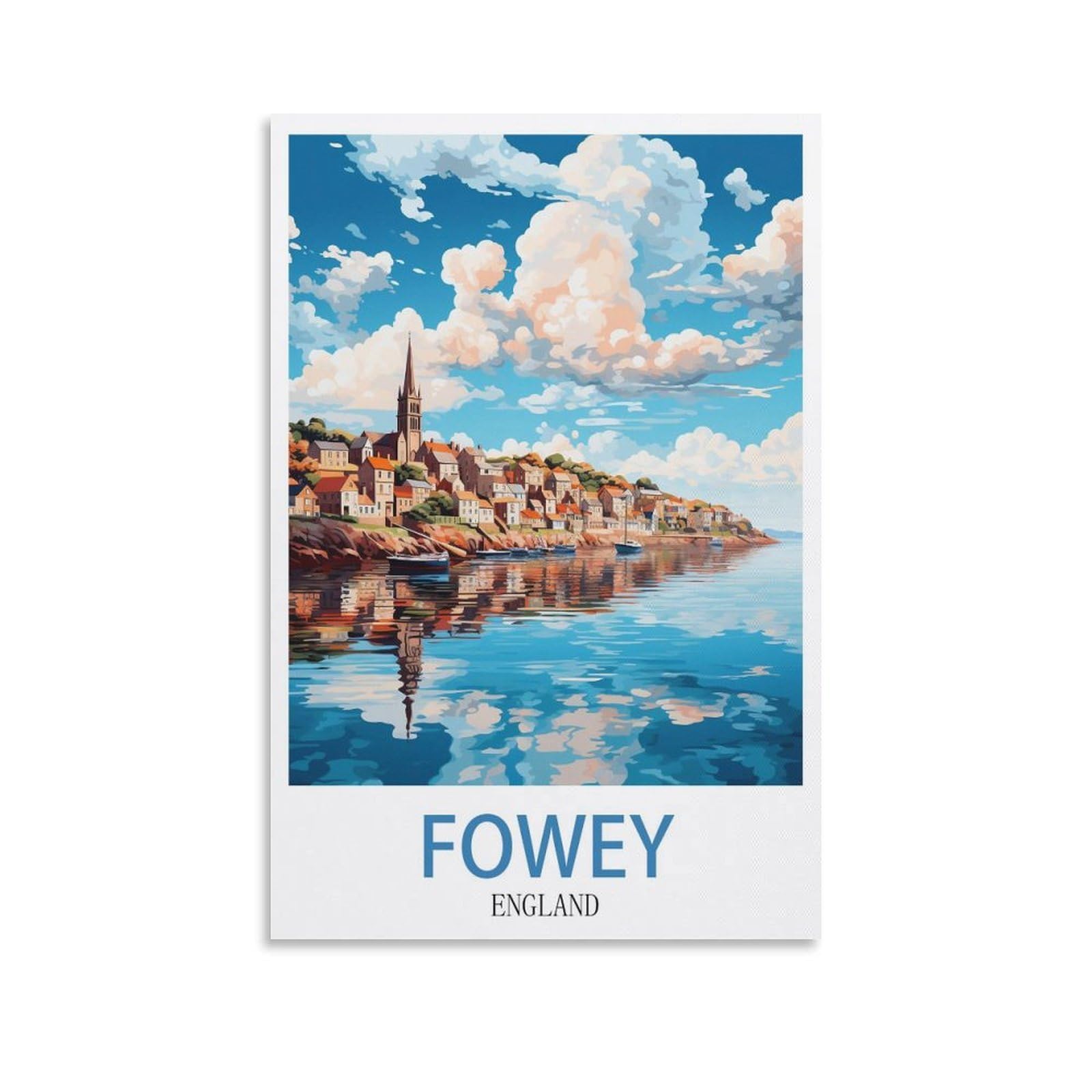 EZMLFA Diamond Painting Kits for Adults,Fowey England DIY Crystal Embroidery Gifts,Diamond Art Craft,for Living Room Home 40x40cm