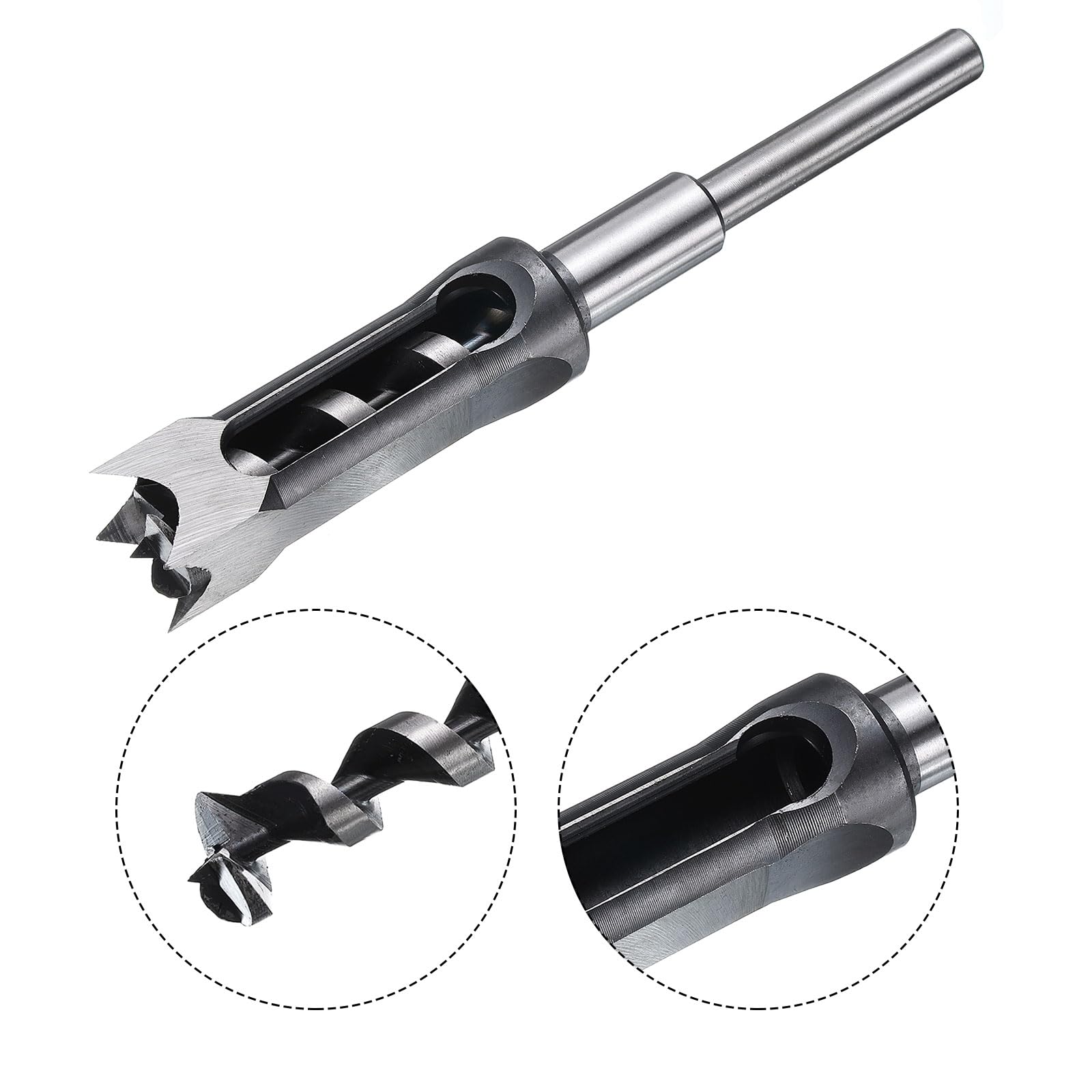 QUARKZMAN 2 Pezzi Punta Trapano Foro Quadrato 25mm(1") Acciaio Ad Alto Contenuto Di Carbonio Punta Cava Per Mortasatrice Per Lavorazione Del Legno Macchina Per Mortase E Tenoni