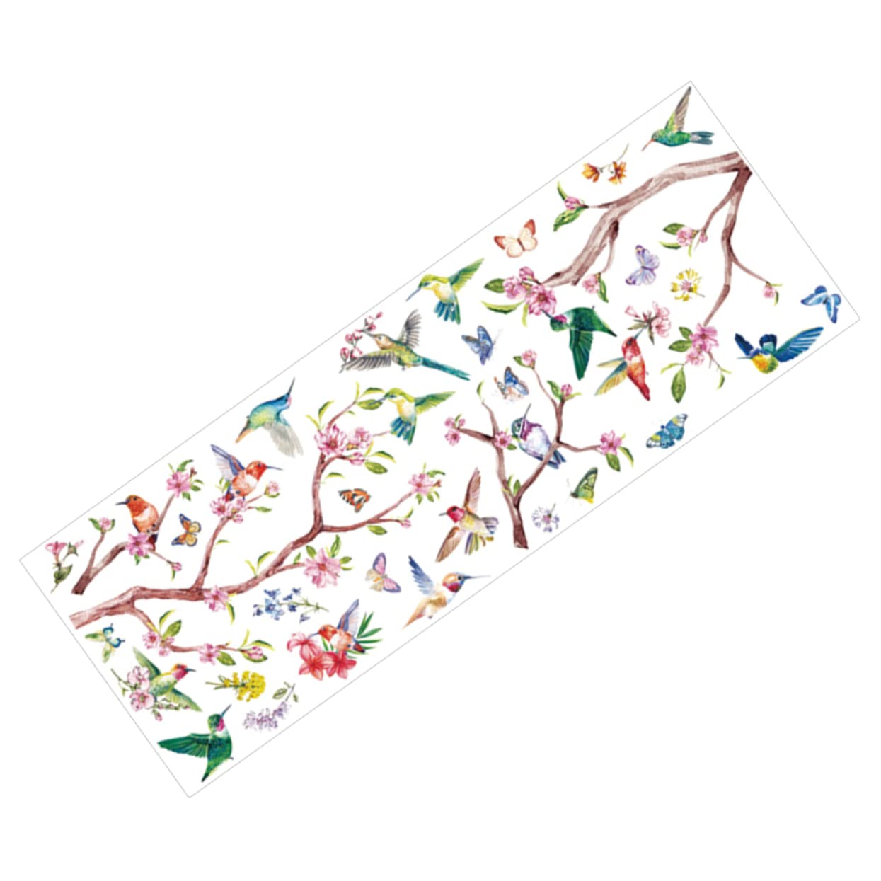 DOITOOL 7-Piece Hummingbird Wall Stickers - Self-Adhesive, Colorful, Home Decor Decals - View #4