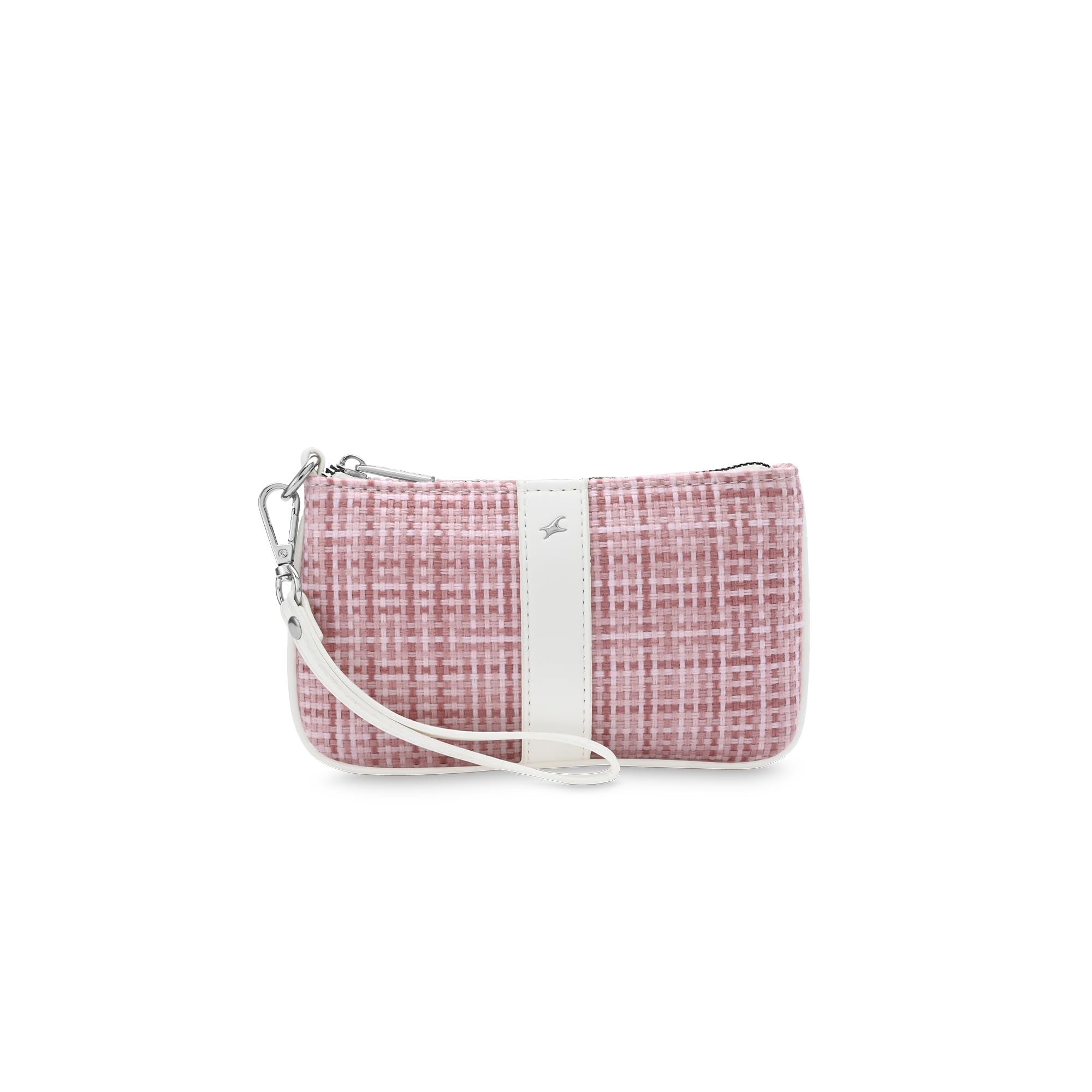 fastrack Women's Basketweave Wristlet | Top Zip Closure, Inner Utility Pocket | Textured Fabric Wristlet | High-Quality Faux-leather accented | 6 Months Warranty-picture-36