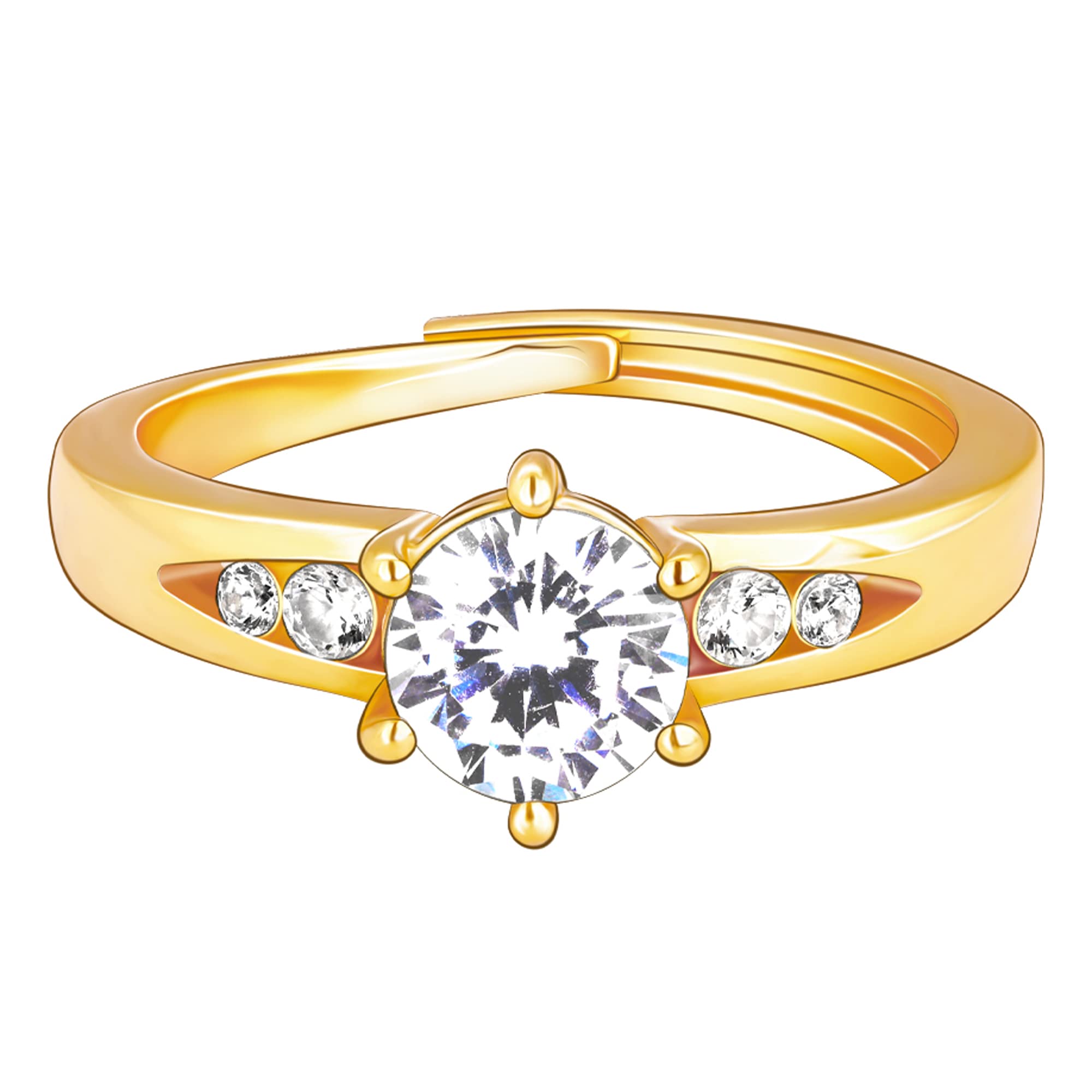 GIVA 925 Silver Golden Sparkling Solitaire Ring, Adjustable | Gifts for Women and Girls | With Certificate of Authenticity and 925 Stamp | 6 Months Warranty* (B0BSFX4RSZ) Amazon Price History, Amazon Price Tracker