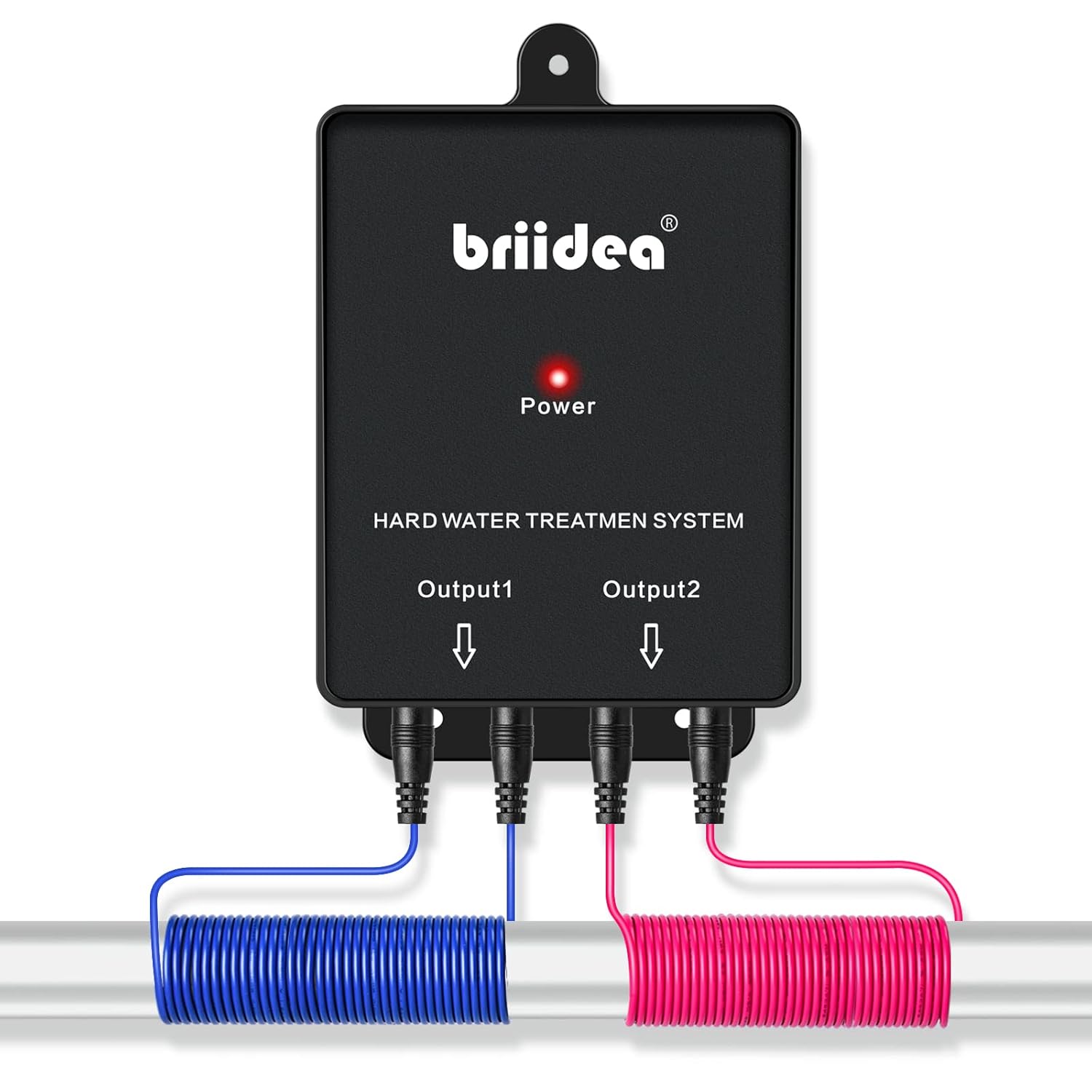 Water Descaler,Briidea Water Descaler Whole House, Salt-Free Hard Water Softener for Reducing Limescale Effects, Provides a Healthy Water Environment