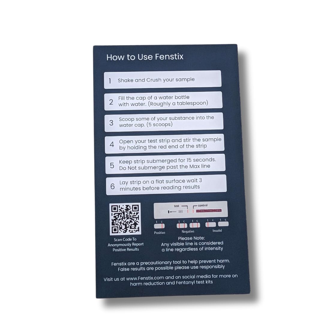 Fenstix Fentanyl Test Strips - Testing Kit - 3 Pack with 10mg Spoon - Accurate for Powder, Liquid, and Pill substances - Rapid Results - Lab Tested - Highly Senstive