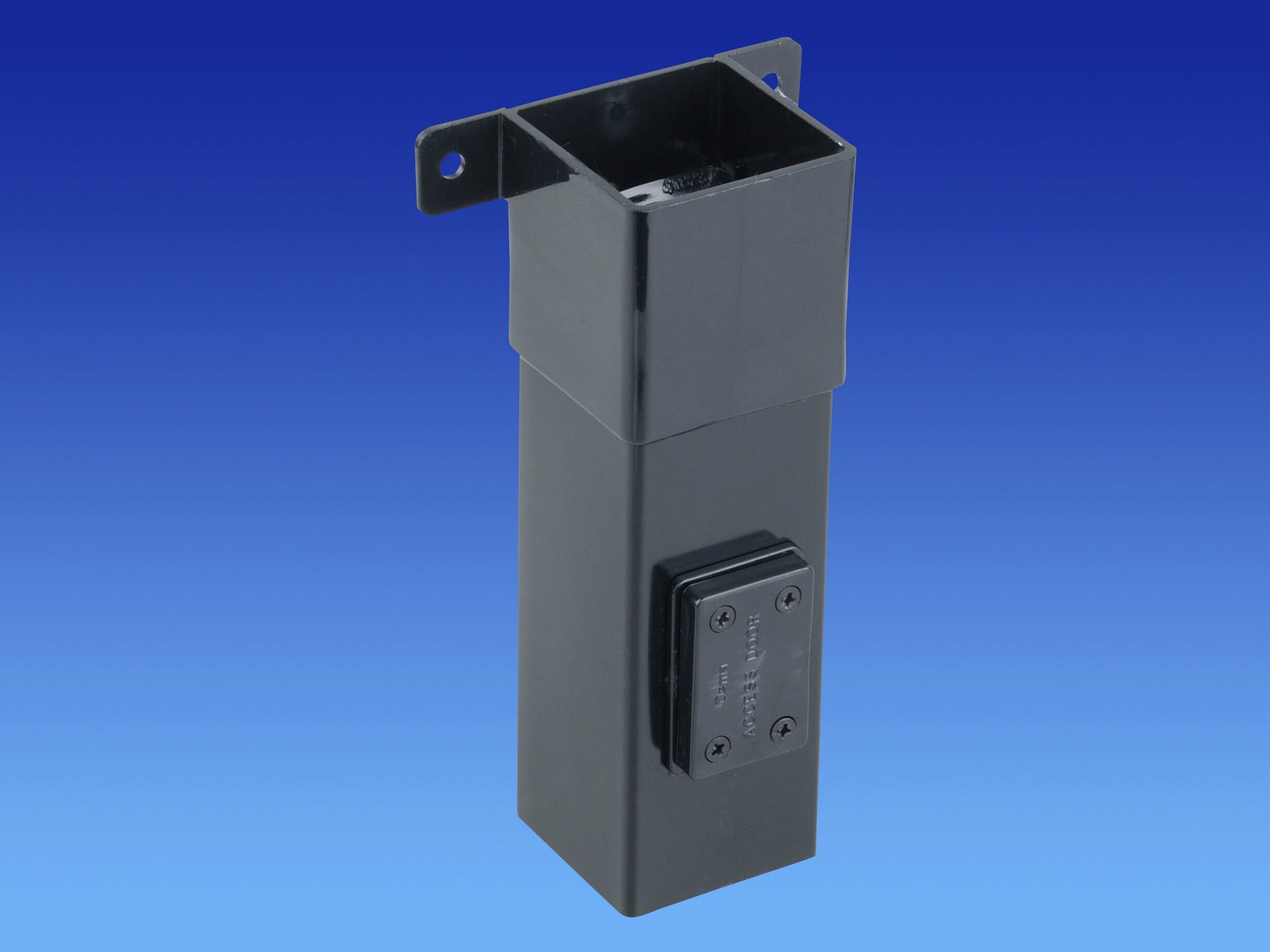 Tuyau d'accès Wavin OSMA 4t855 pour nettoyer une descente carrée 61 mm noire