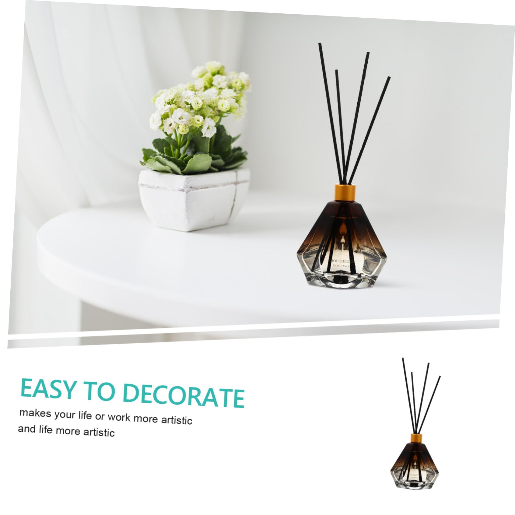 TOPBATHY 3 Stück Raumduft Fläschchen aus Glas für Badezimmer und Wohnzimmer Dekorativer Lufterfrischer mit Duftabgabe Elegante Wohnraumdekoration