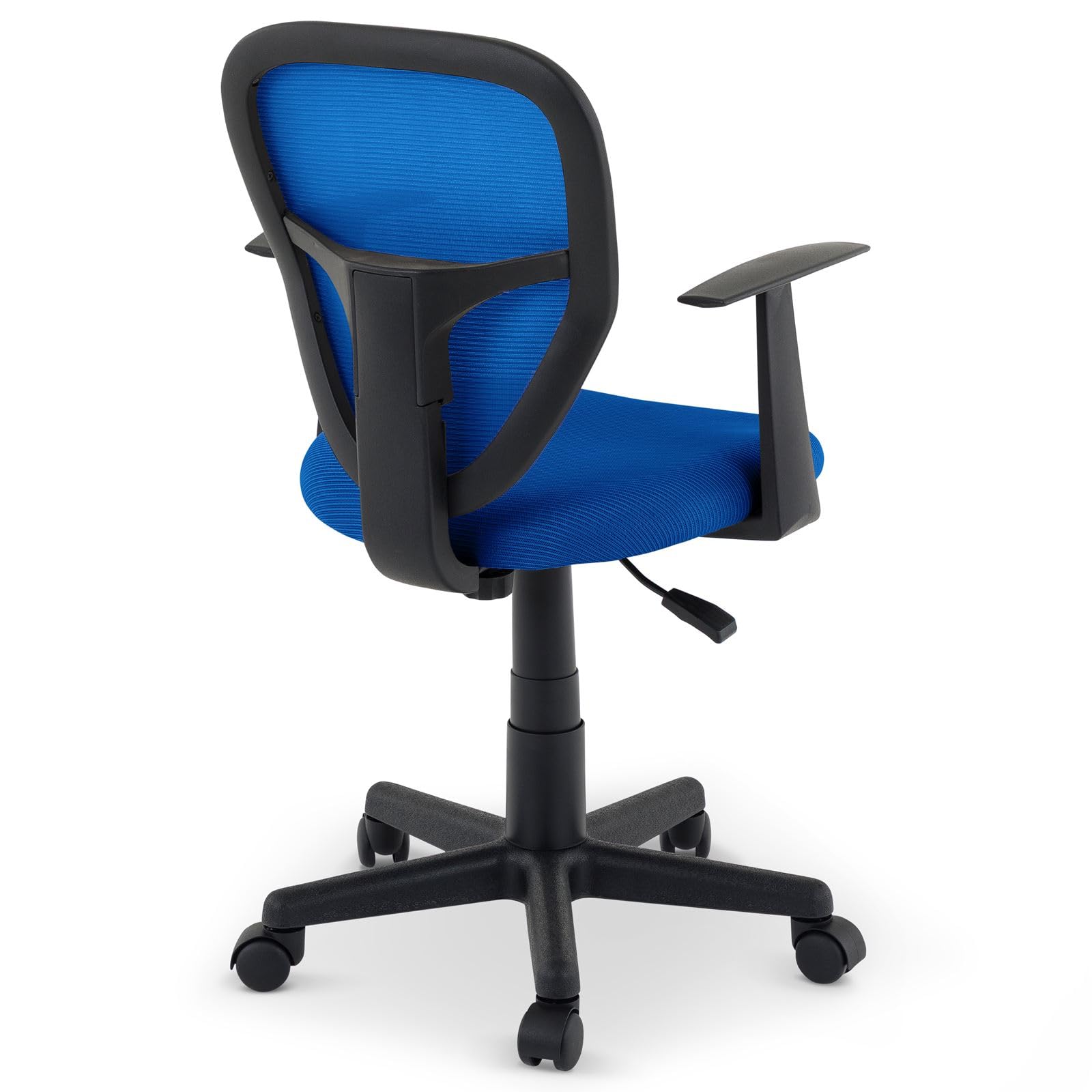 IDIMEX Schreibtischstuhl Kinder Studio-1 höhenverstellbar, Blau - Bürostuhl für Kinderzimmer ergonomisch, drehbar mit Armlehnen, atmungsaktiver Meshbezug [max. Belastbarkeit 100 kg]