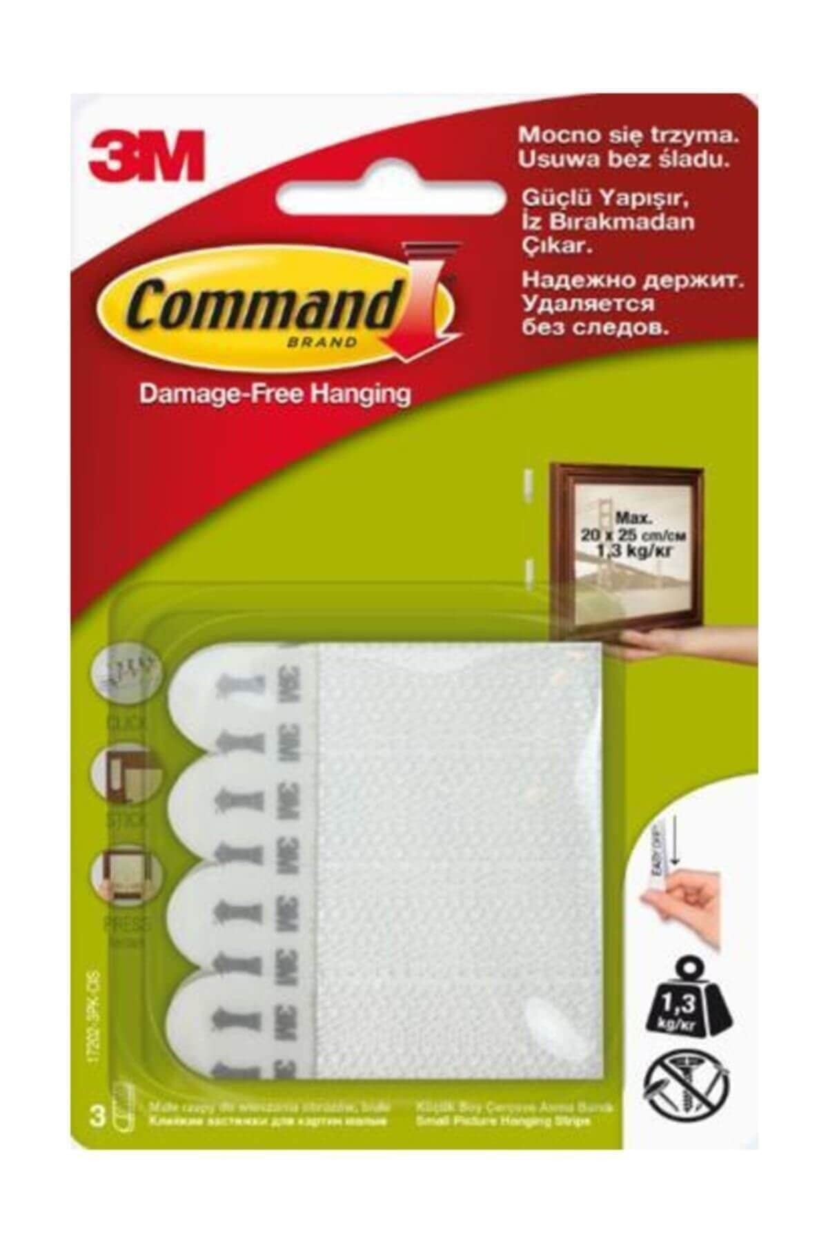 Command 17202 Cırt Cırt Bant, Küçük Boy, İz Bırakmaz, Güçlü Yapıştırıcı