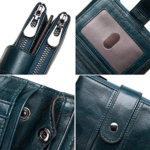 Womens Purse Leather Wallet RFID Blocking Ladies Purses with with Coin Pocket 16 Card Holder3