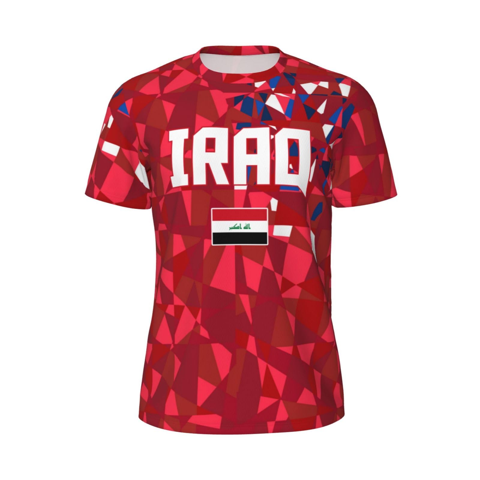 DABOYOZHZH Iraq Flag Cool Iraqans (41) Sports Jersey Mesh T-Shirt 3D Print for Running Cycling Soccer Tennis Fitness Climbing Shirts
