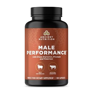 Ancient Nutrition Organ Supplements for Men Grass-Fed and Wild Organ Complex Capsules Liver Prostate Pancreas Supports Male Performance
