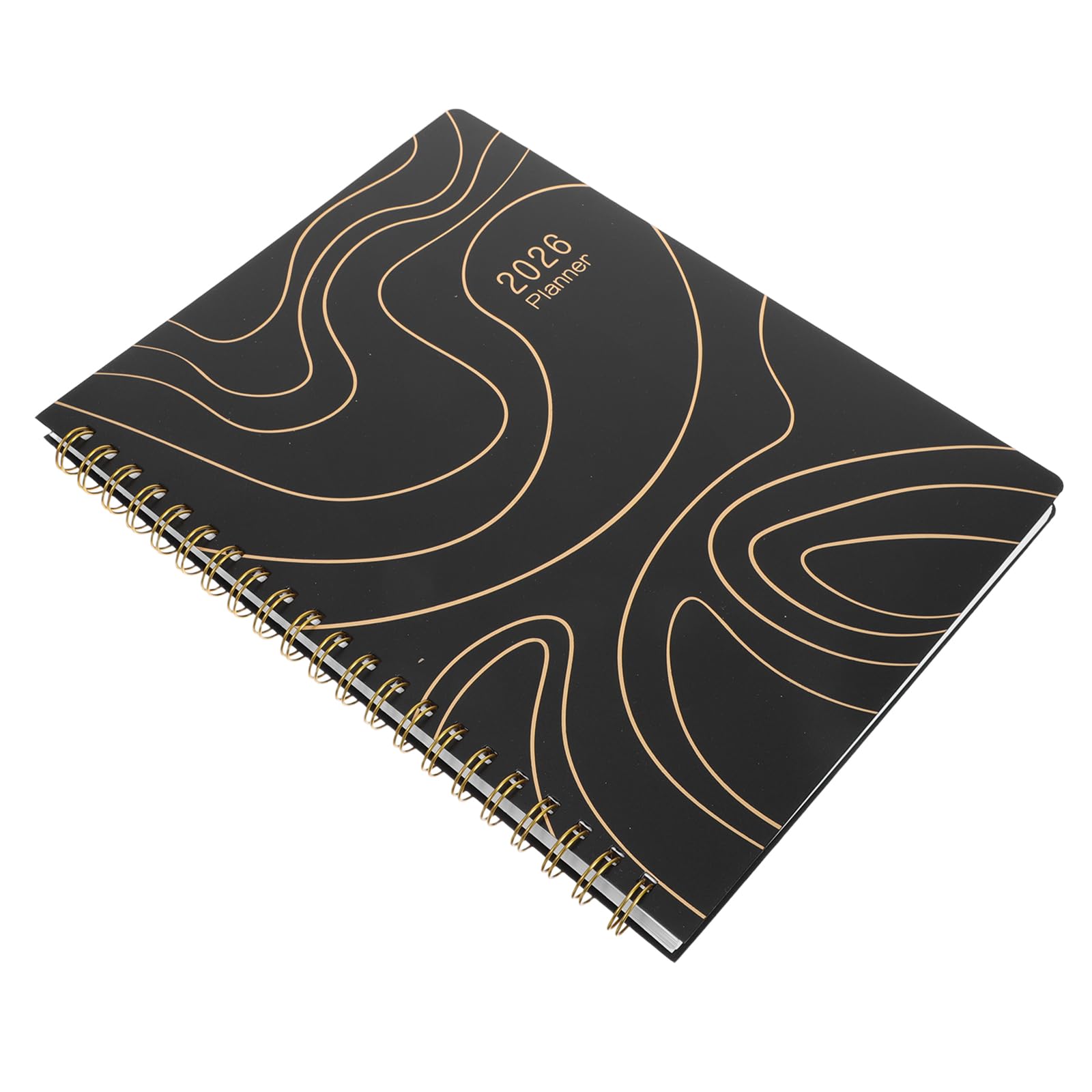 Agenda Hebdomadaire 2026 A4 Double Spirale, Planificateur D’objectifs Mensuels Couverture Rigide et Papier Épais, Carnet de Productivité Portable pour Bureau, École et