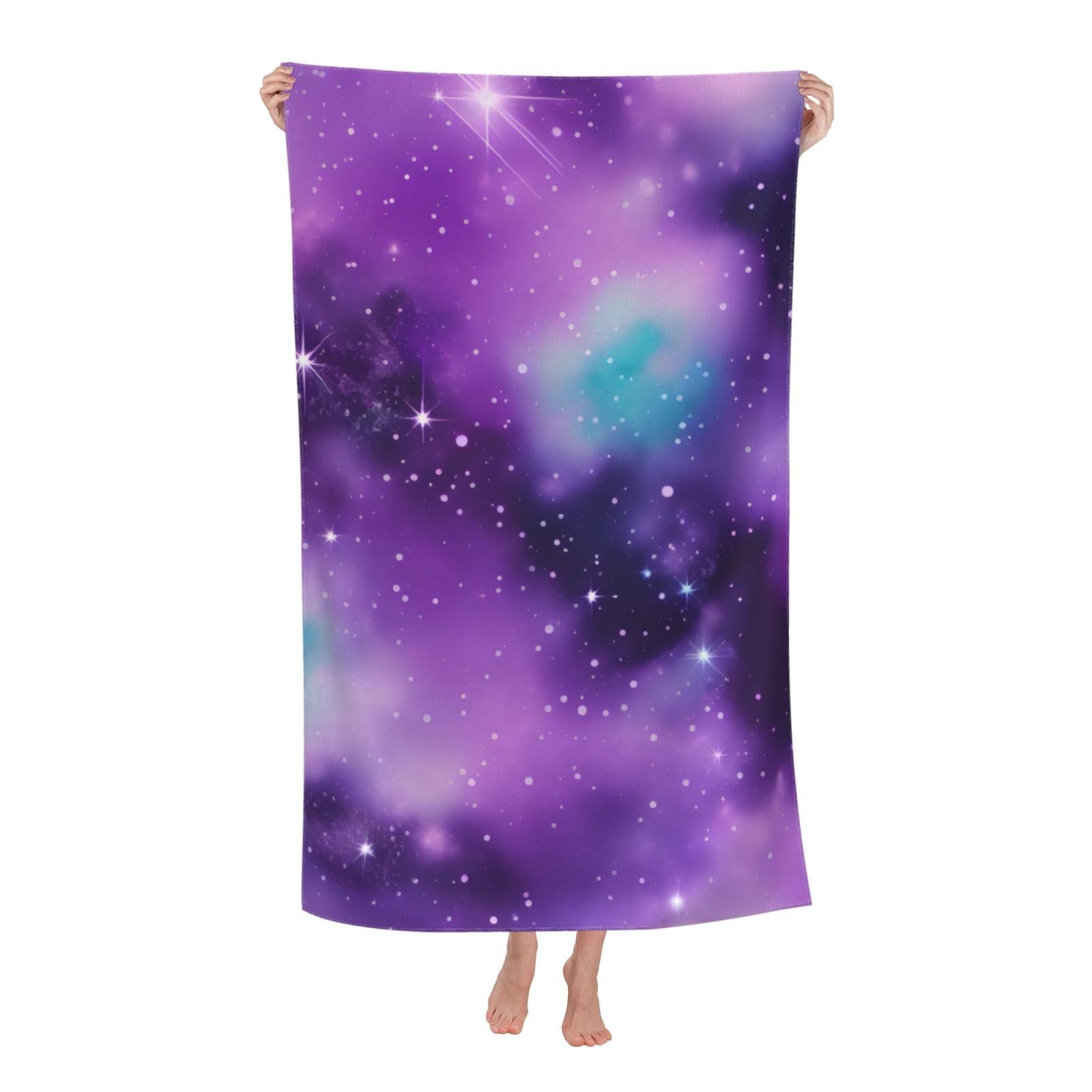 Toalla de playa morada Magic Galaxy Sky: tu compañera ligera y cómoda para sesiones de yoga