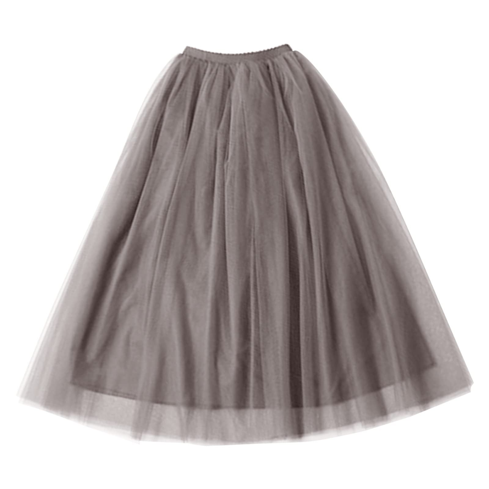 Weiß Tutu Rock Knielang Damen |Tüllrock Midi Schwarz Frauen|High Waist A Linien Ballettrock Orange Tanzrock Tütü Röcke Karneval Kostüm 50er Rockabilly Orange Petticoat Karneval Kostüm FaschingsKostüme