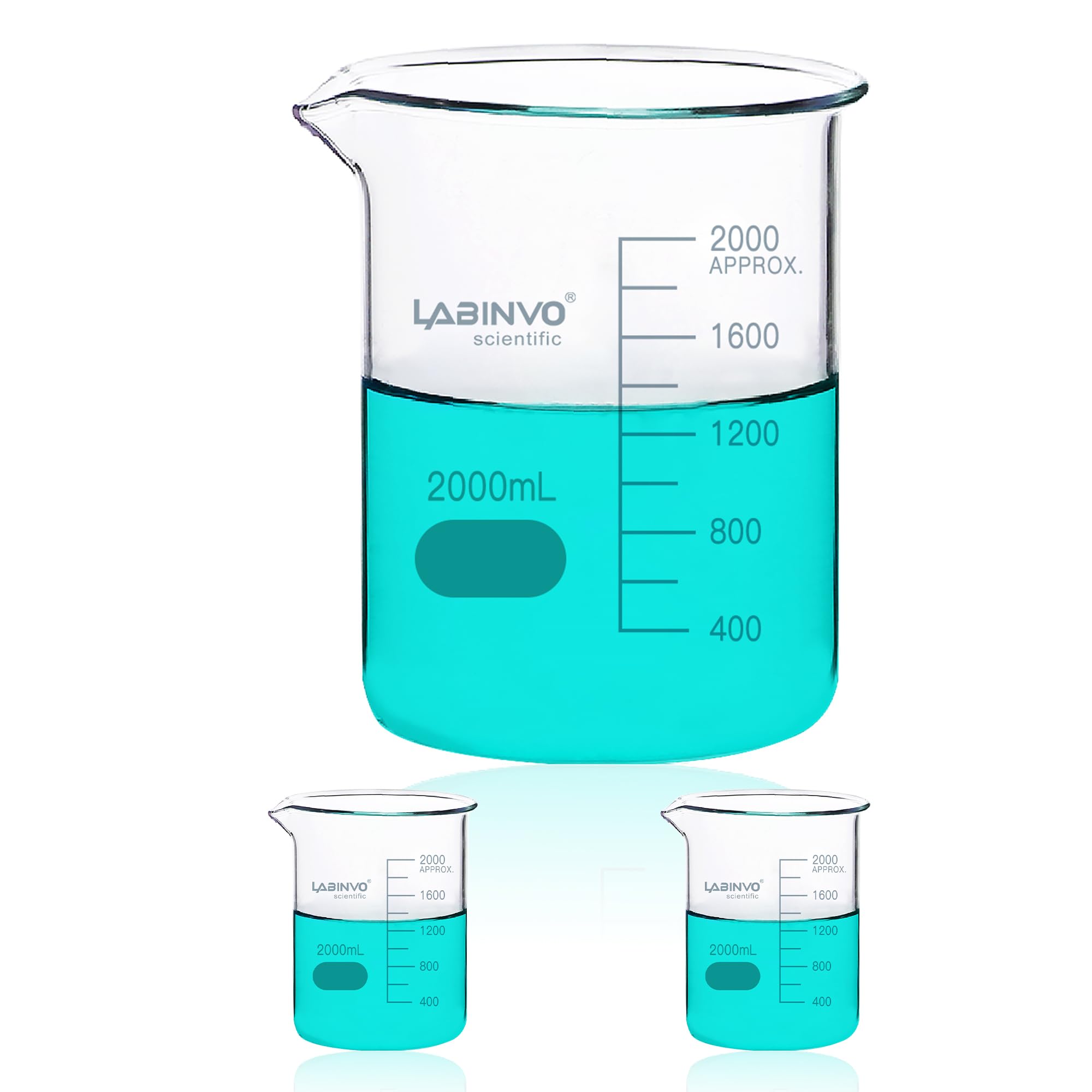 Low Form Graduated Glass Beaker, 6pcs of Vol.400ml, 3.3 Borosilicate Glass Beaker Set,IN-BKL400 — Amazon image 9