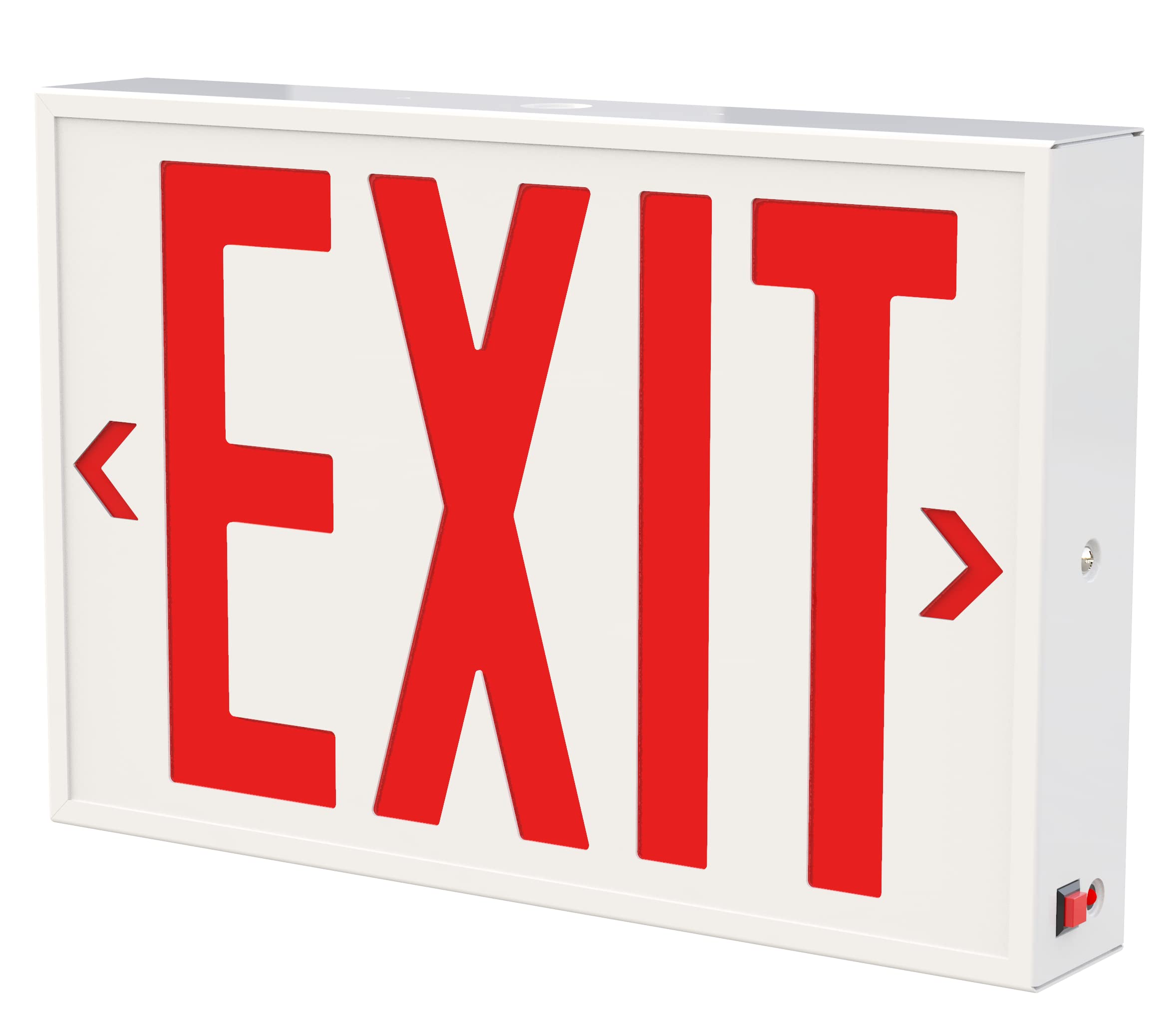 New York Approved Steel Letter 8" Exit Sign Emergency Light, Steel Housing with Backup Battery,120-277V， Single and Double Faces,Fire Resistant UL Certified NYC-200