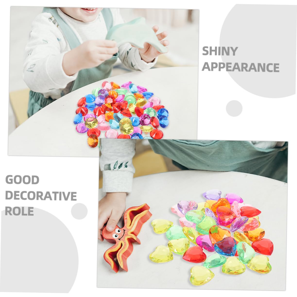 CIYODO Rtificial Gem Model for Jewelry Display Diving Gems Pool Toys Shiny Appearance for Party Decorations