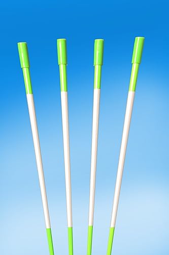 Miniatura 2 de 100 marcadores de entrada, estacas de nieve reflectantes, estacas de arado, estacas de fibra de vidrio verde de 1/4 pulgadas de grosor x 48