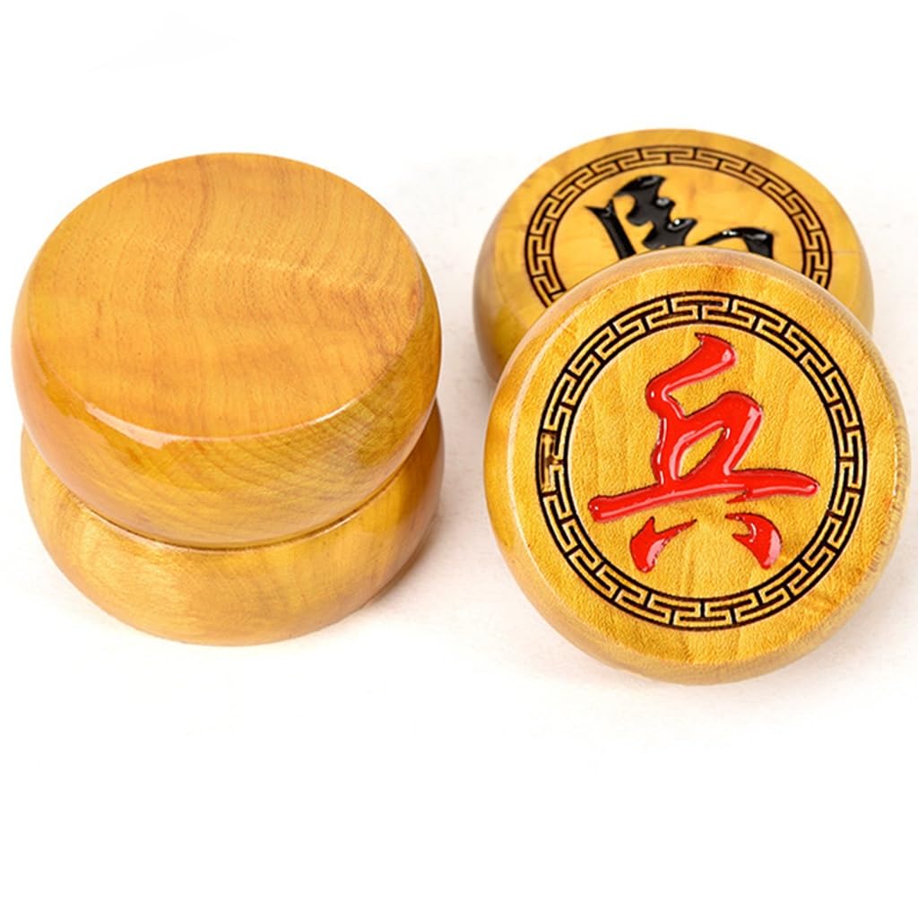 Jeu D'échecs Chinois en Acajou De 1,88 Pouces. Jeu De Société À 2 Joueurs, Jeu De Société Éducatif Classique