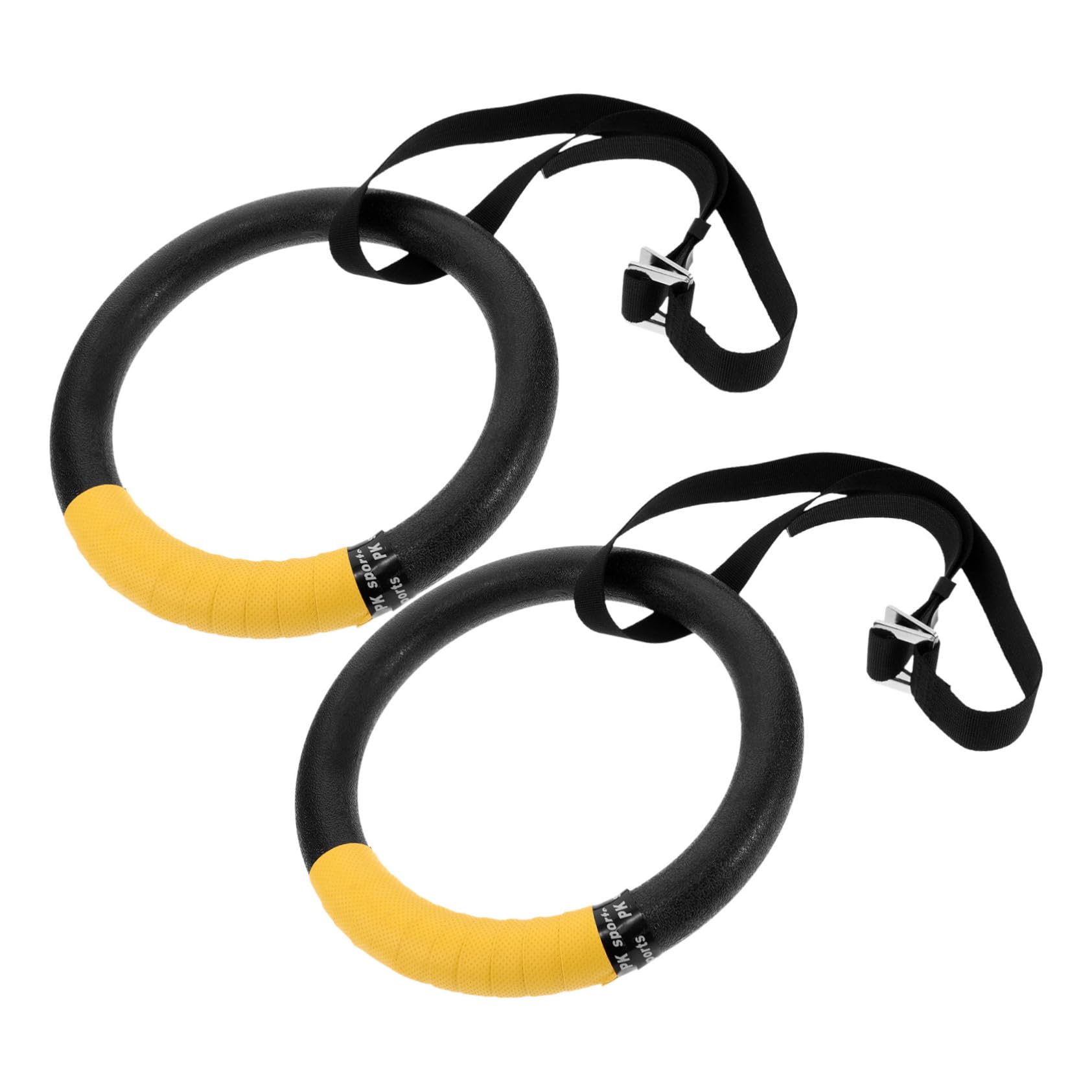 Mikikit Fitness Workout Rings Gymnastic Hanging Rings for Pull up Bar Gym Tools Accessories
