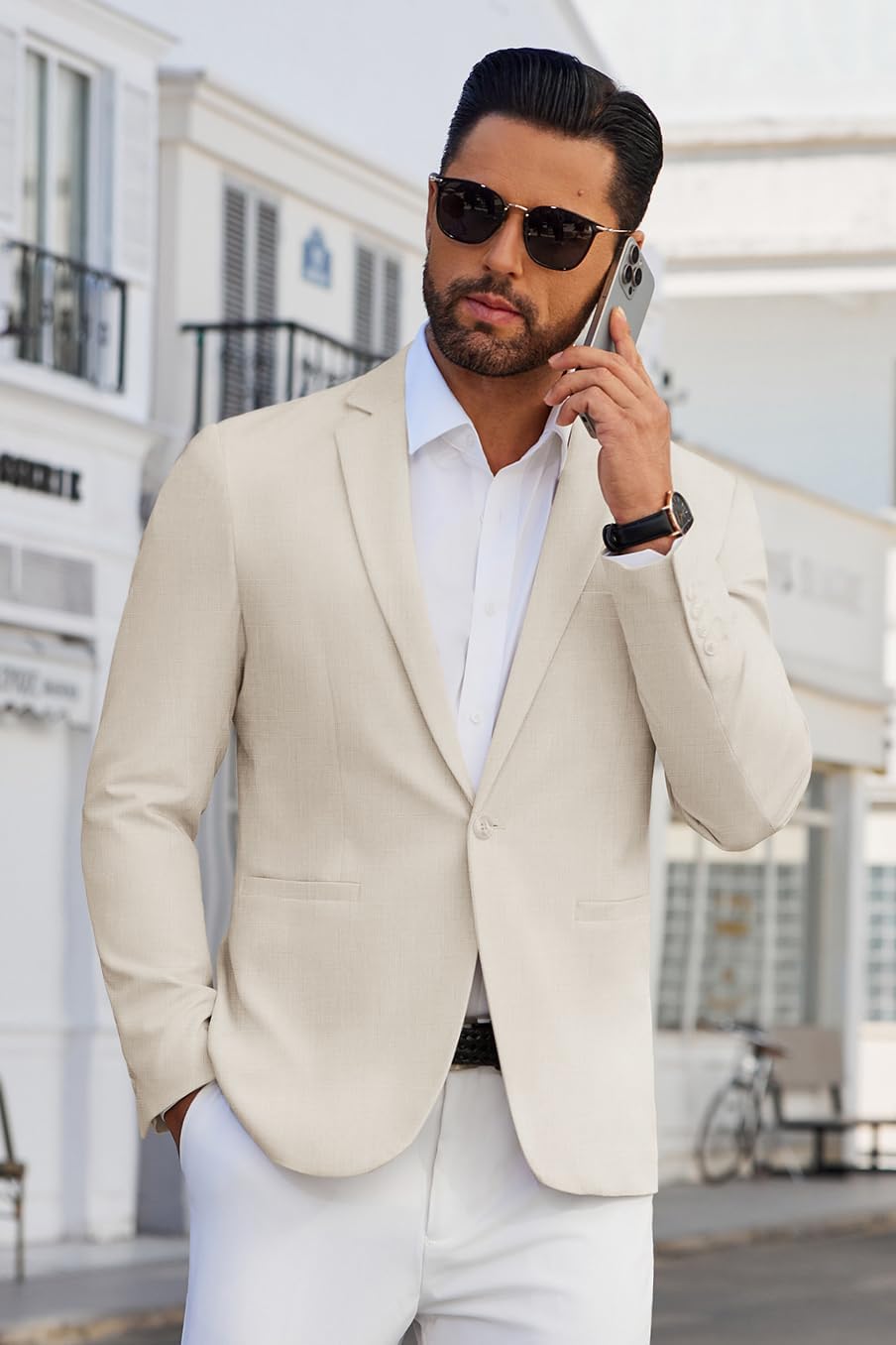 COOFANDY Men's Blazer Casual Suit Jacket Slim Fit One Button Sport Coats Lightweight Sports Jacket - Image 3