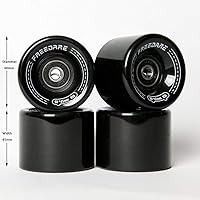 Vista 2 de FREEDARE Ruedas para monopatín 2.362 in 83a con rodamientos y espaciadores Cruiser Wheels (paquete de 4)