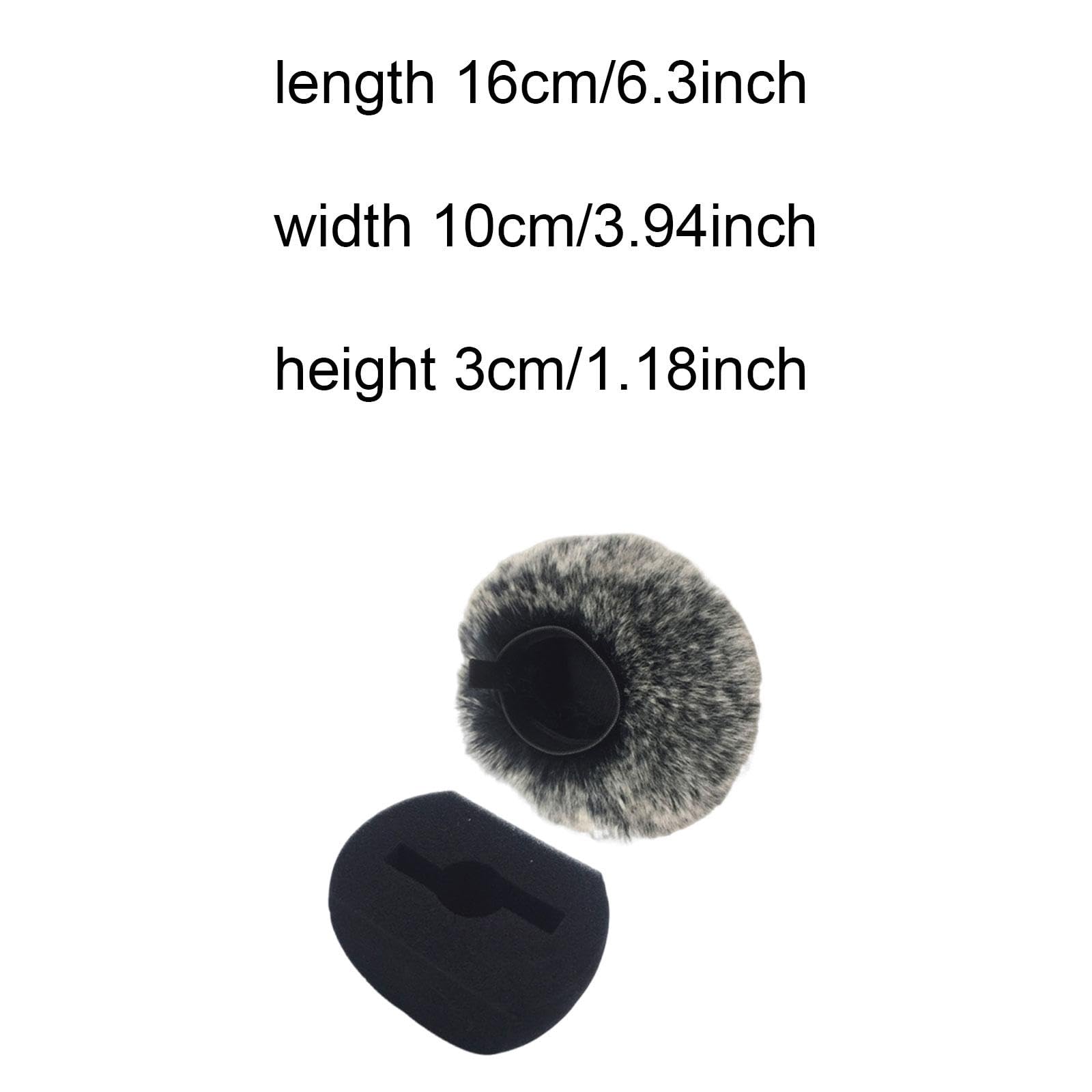 Fenteer Protector de micrófono antiviento, profesional, con reducción de ruido para estudio, a prueba de viento, para H5 y H6, Blanco Negro