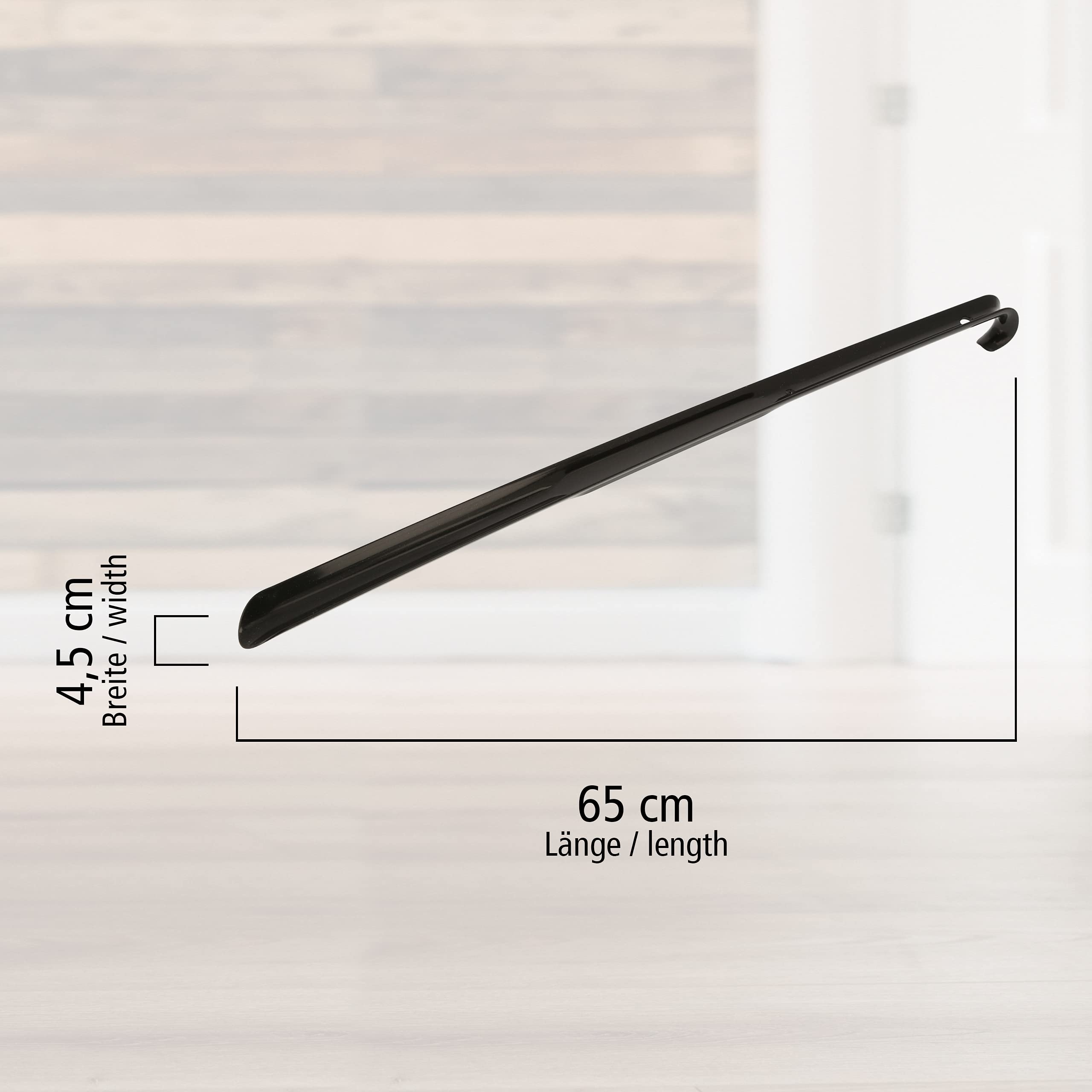 Lantelme 3 Stück Schuhanzieher 65cm Set mit Farbauswahl Kunststoff | Schuhlöffel XL Lang und stabil Deutsche Herstellung | Schuhanziehhilfe Rückenschonend mit Haken und Öse