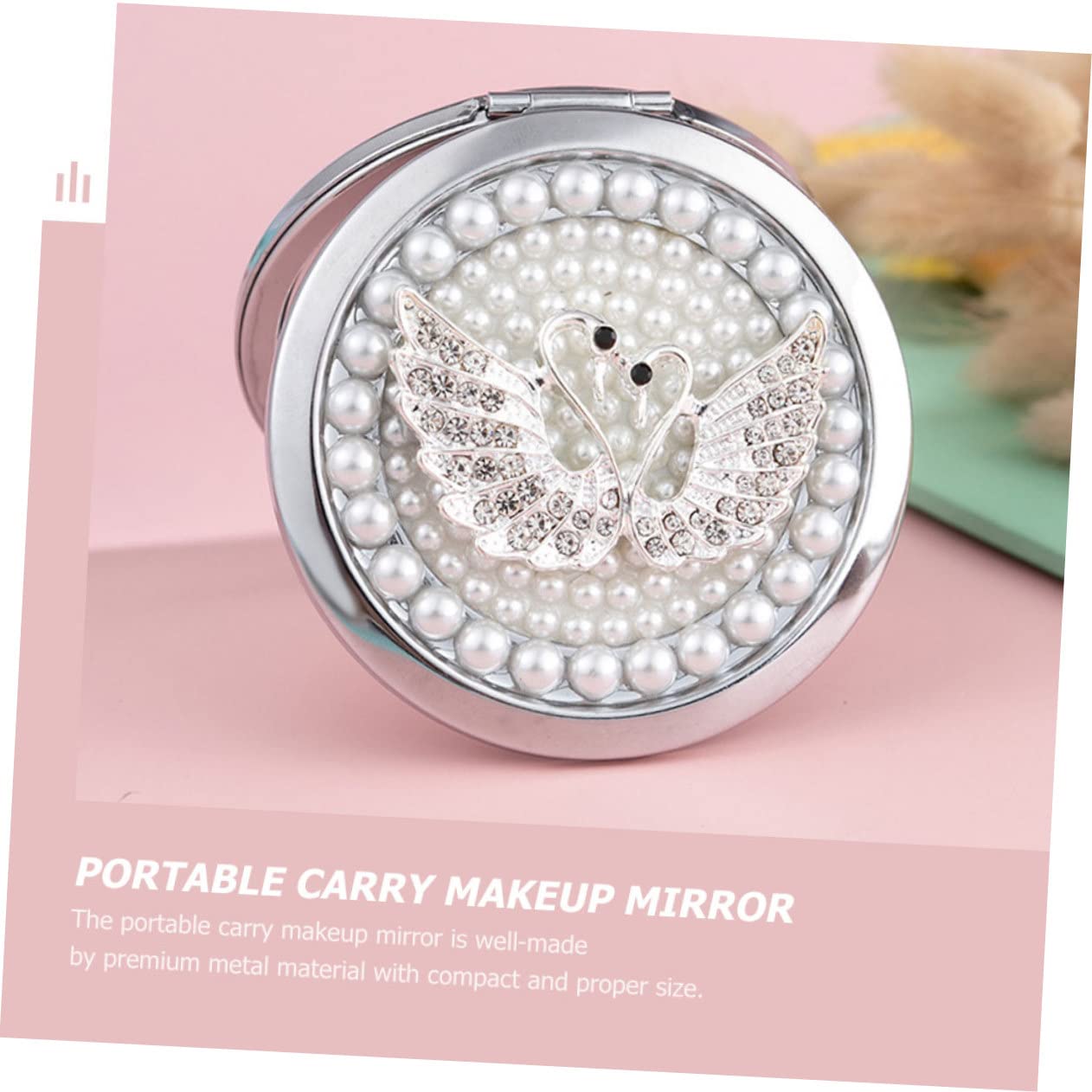 VICASKY 3 Pezzi Specchietto Portatile Doppio Design Pieghevole per Makeup Miniaturizzato per Viaggi e Borse per Speciali