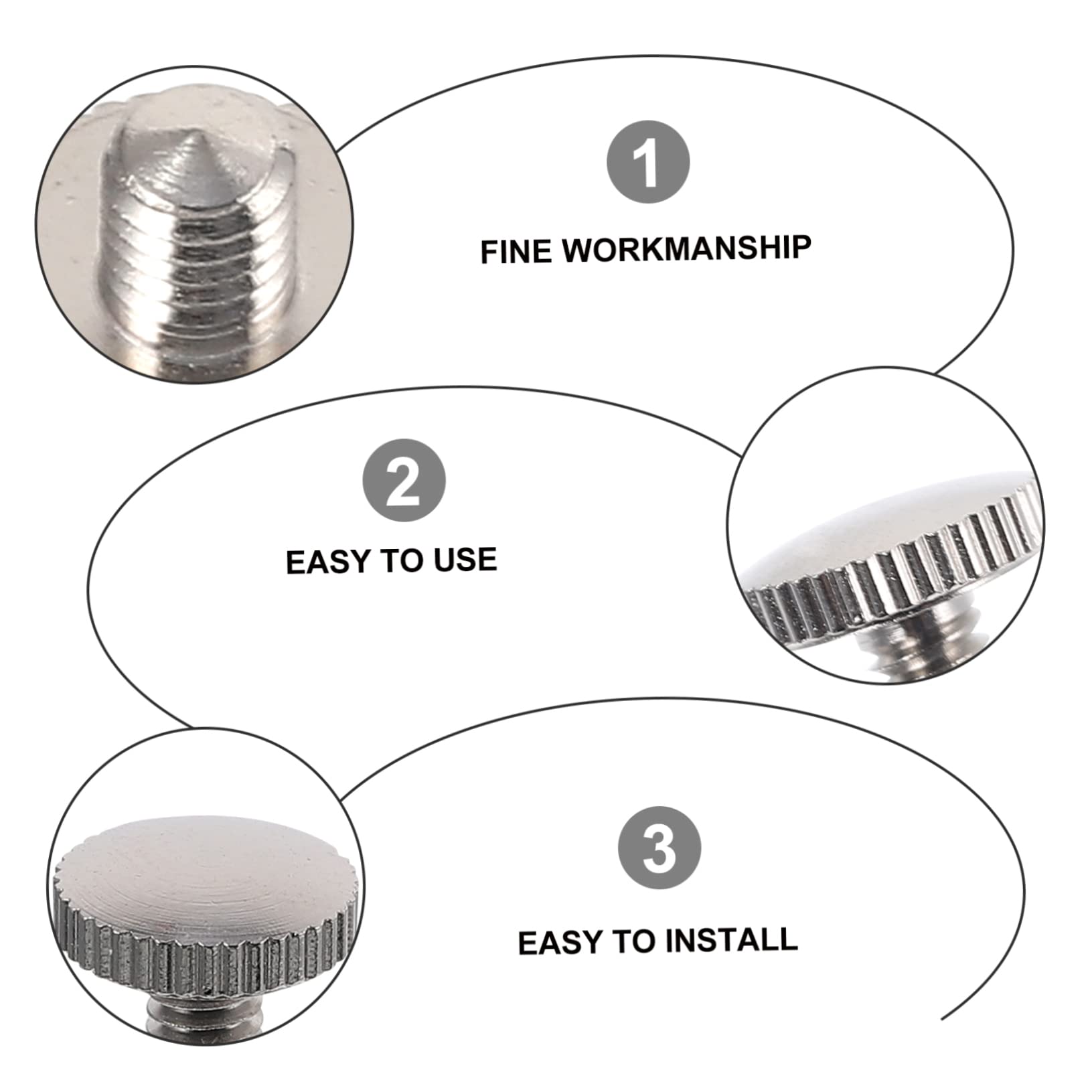 SUPVOX 3sets Trumpet Slide Stopper Screw Metal Trumpet Screw Replacement Ring Finger Slide Accessory 5pcs*3