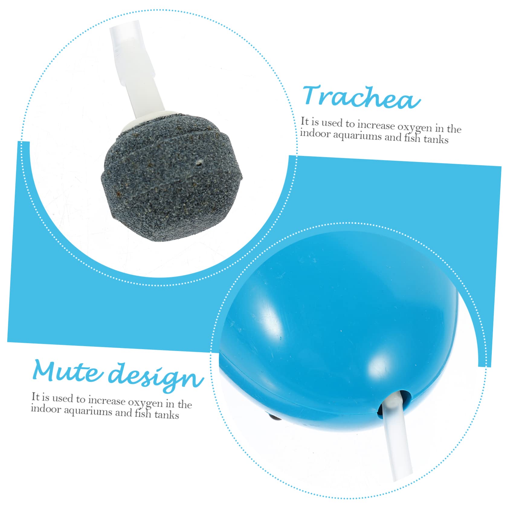 Bomba de oxigeno para pecera Suministro pecera Accesorios ambientador Bomba de Aire Piscina característica Tanque de Peces Suministro de Pesca Abdominales Blue