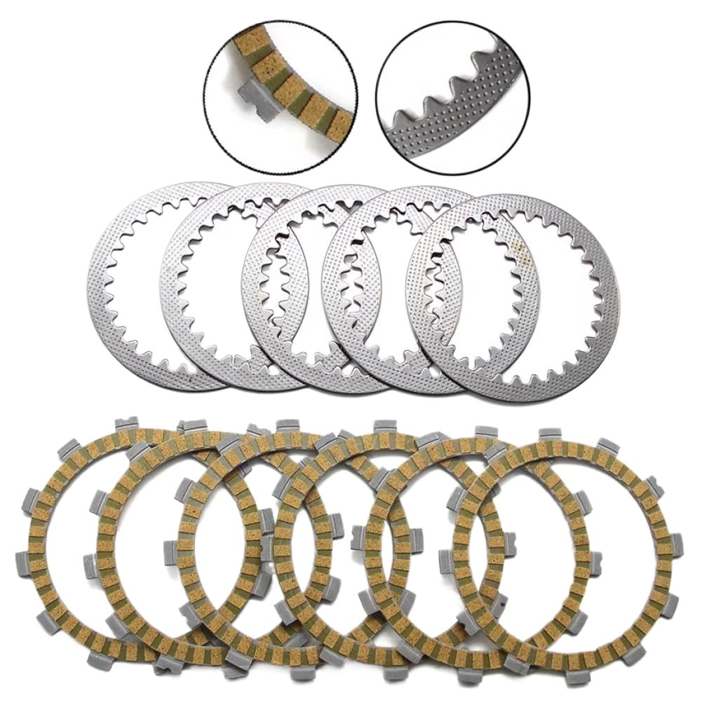 Zestaw tarcz ciernych sprzęgła kompatybilny z Suzuki RM125 GP100 RM100 GP125 TS125 TU125 TS250 21451-19A00 21451-28000 21451-01B40